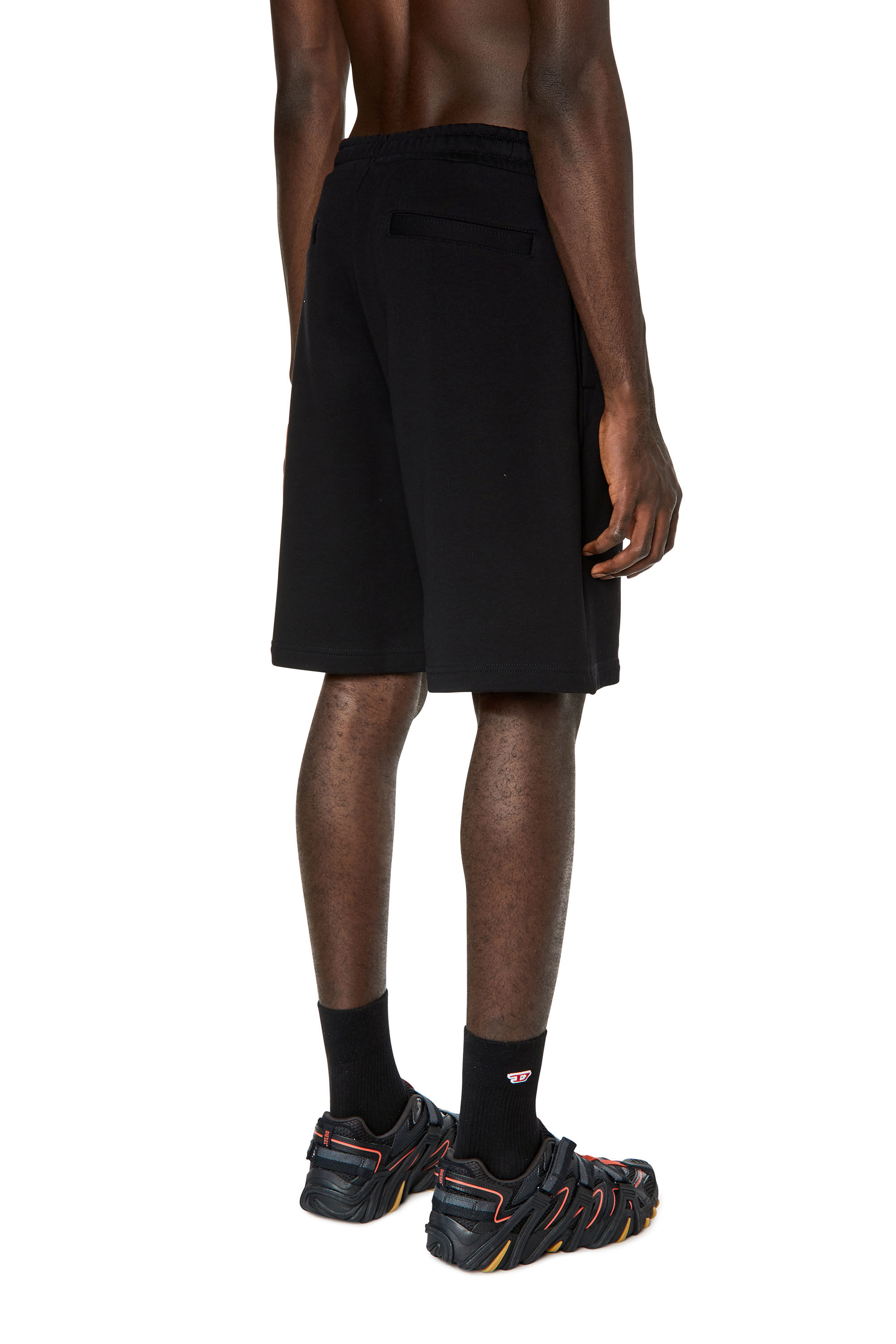 Diesel - P-CROWN-DIV, Man Sweat shorts with embroidered logo in Black - Image 4