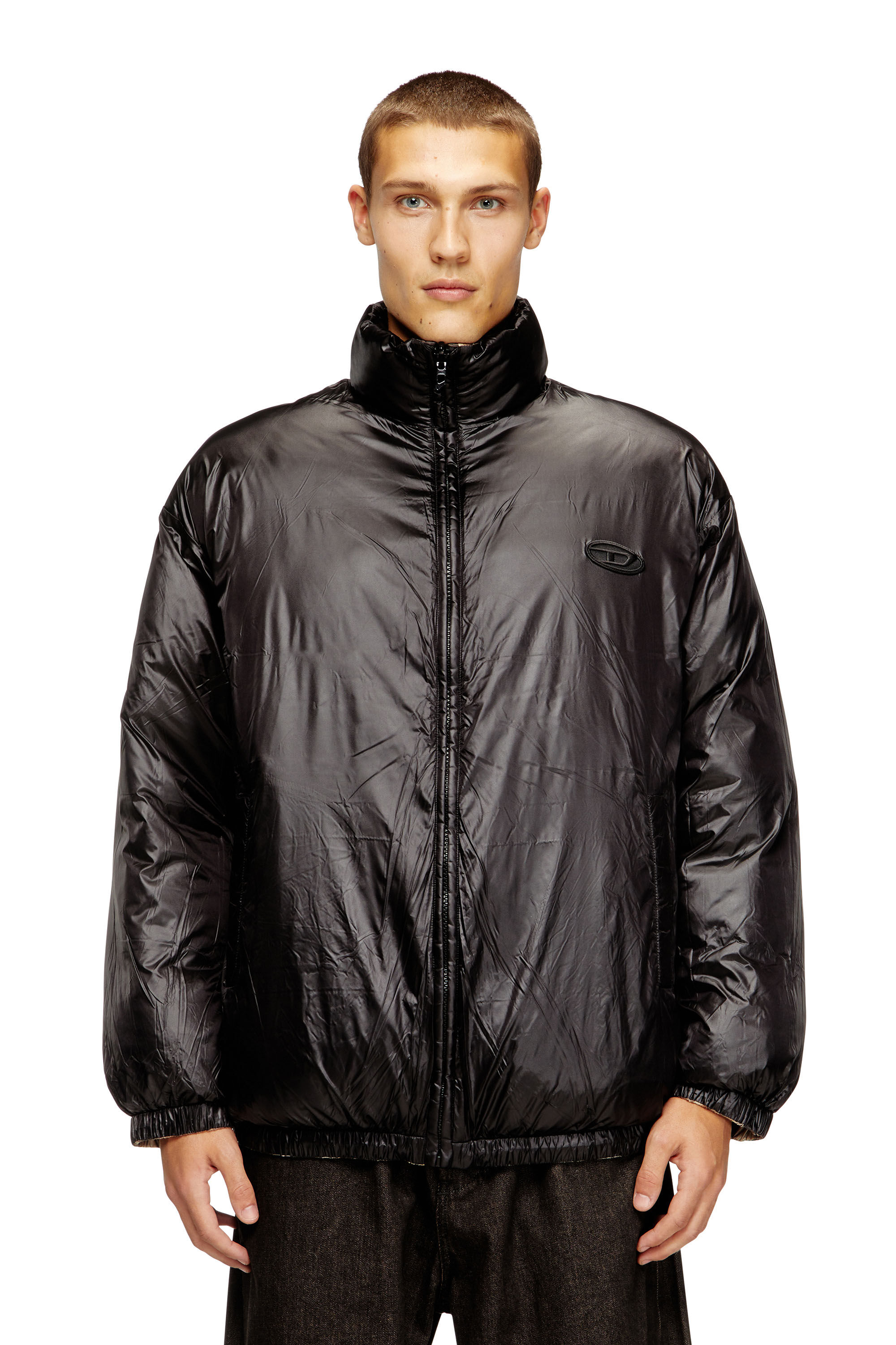 Diesel - W-BOURBON-ENBM, Man's Reversible padded bomber jacket in null - 6