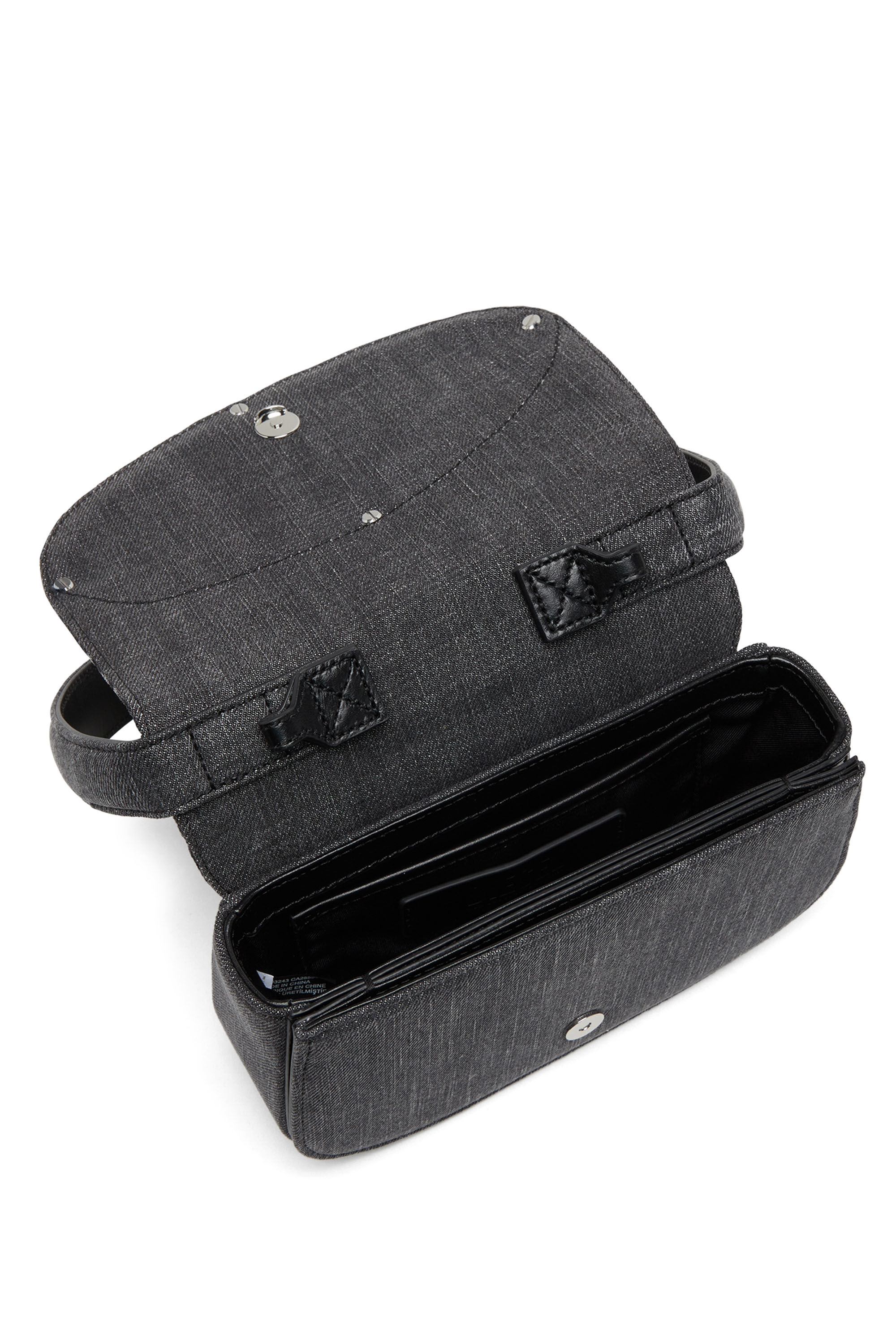 Diesel - 1DR, Woman's 1DR Shoulder Bag - Iconic shoulder bag in padded denim in Black - 5
