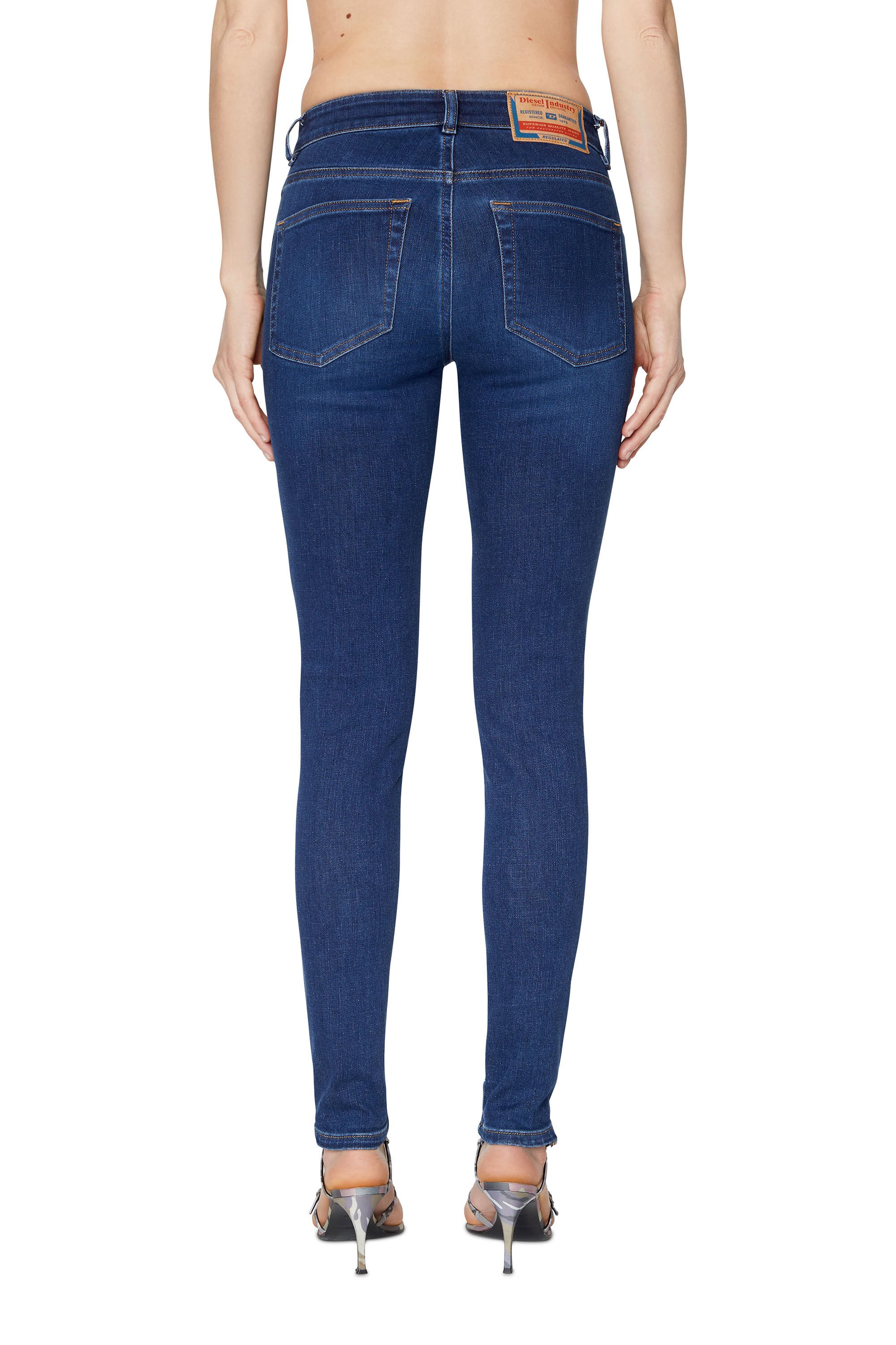 Diesel - Woman Super skinny Jeans 2017 Slandy 09C19, Dark Blue - Image 4