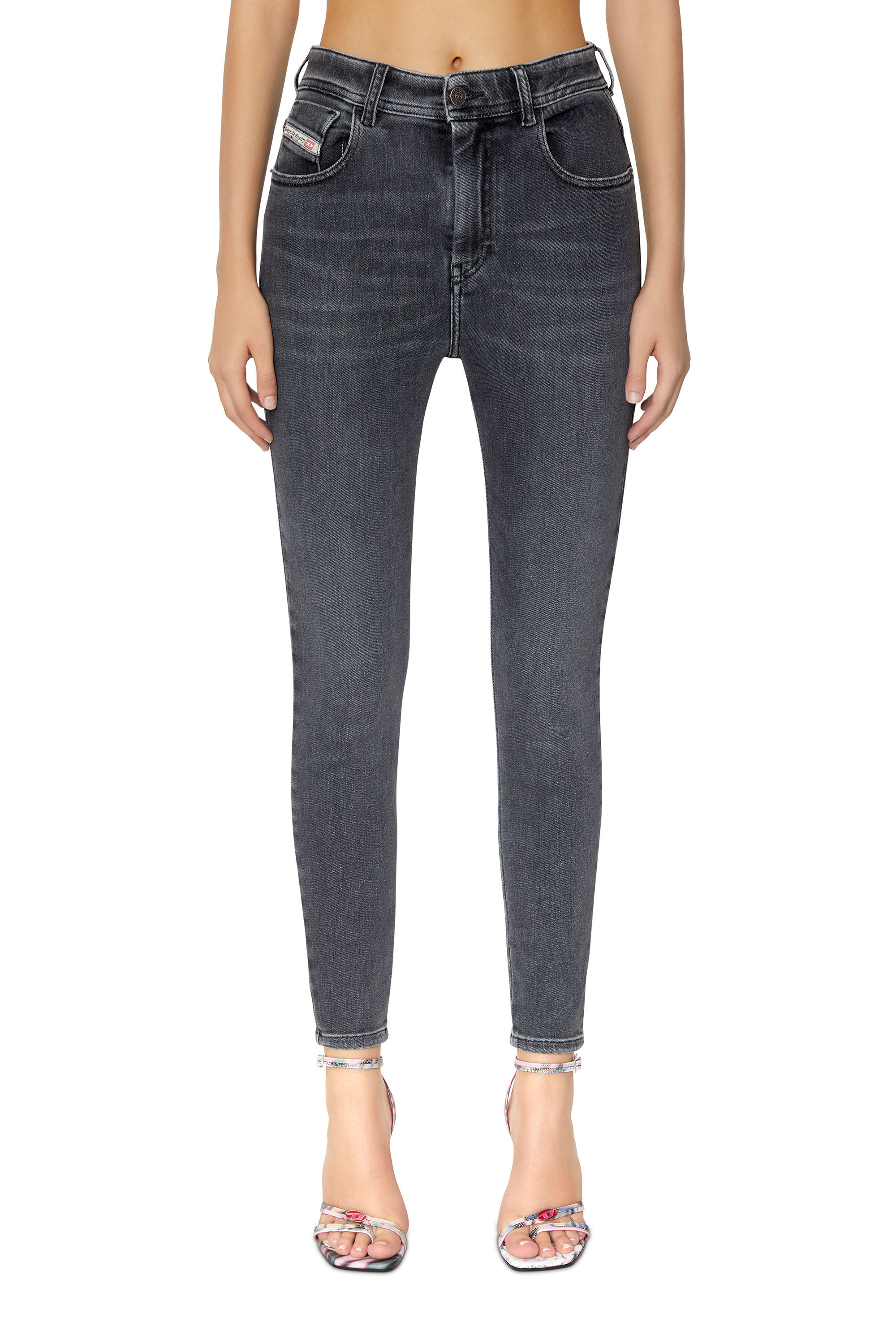 Diesel - Woman Super skinny Jeans 1984 Slandy-High 09D61, Black/Dark grey - Image 3