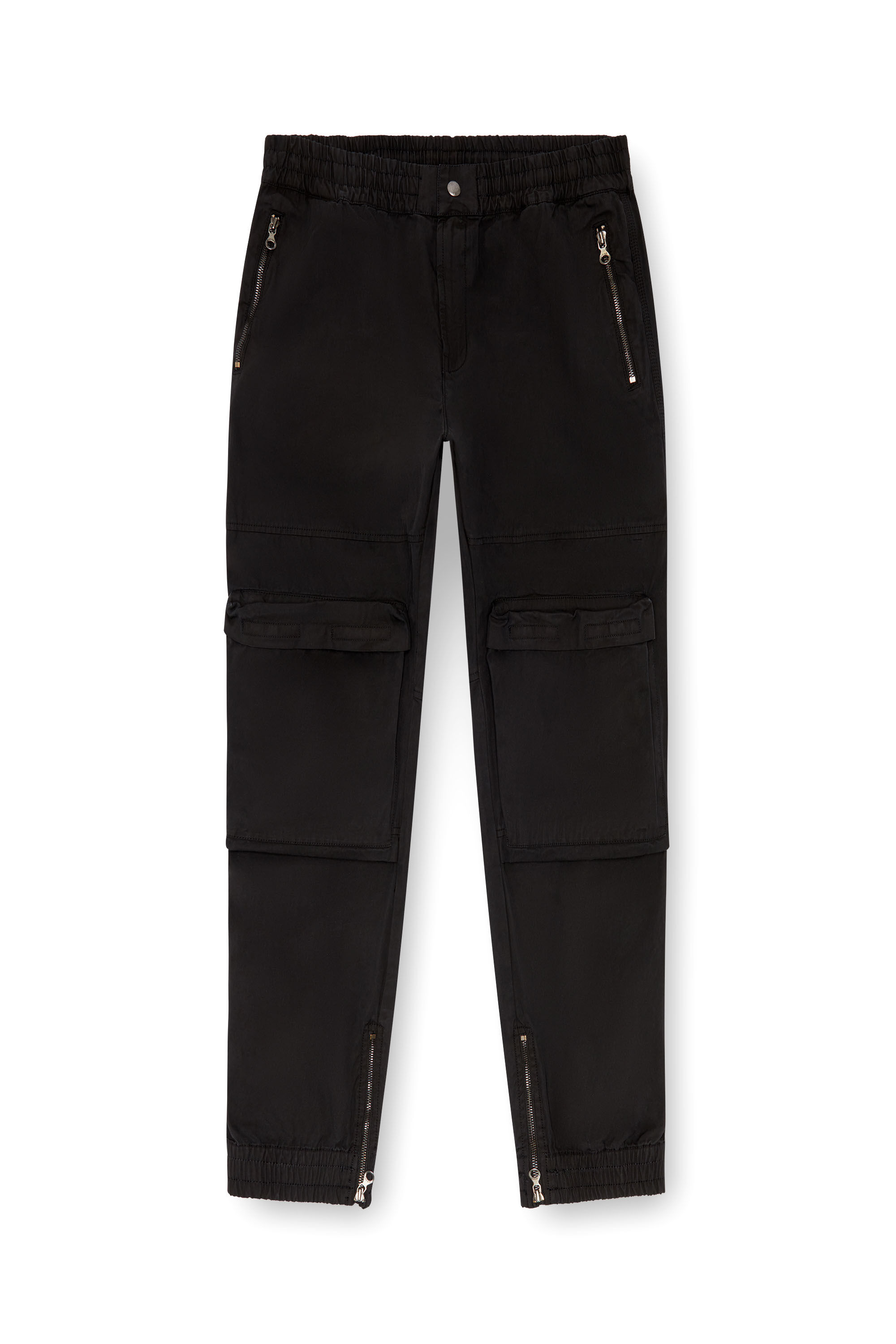 Diesel - P-BEECK, Man Cargo pants in faded organic cotton in Black - Image 2