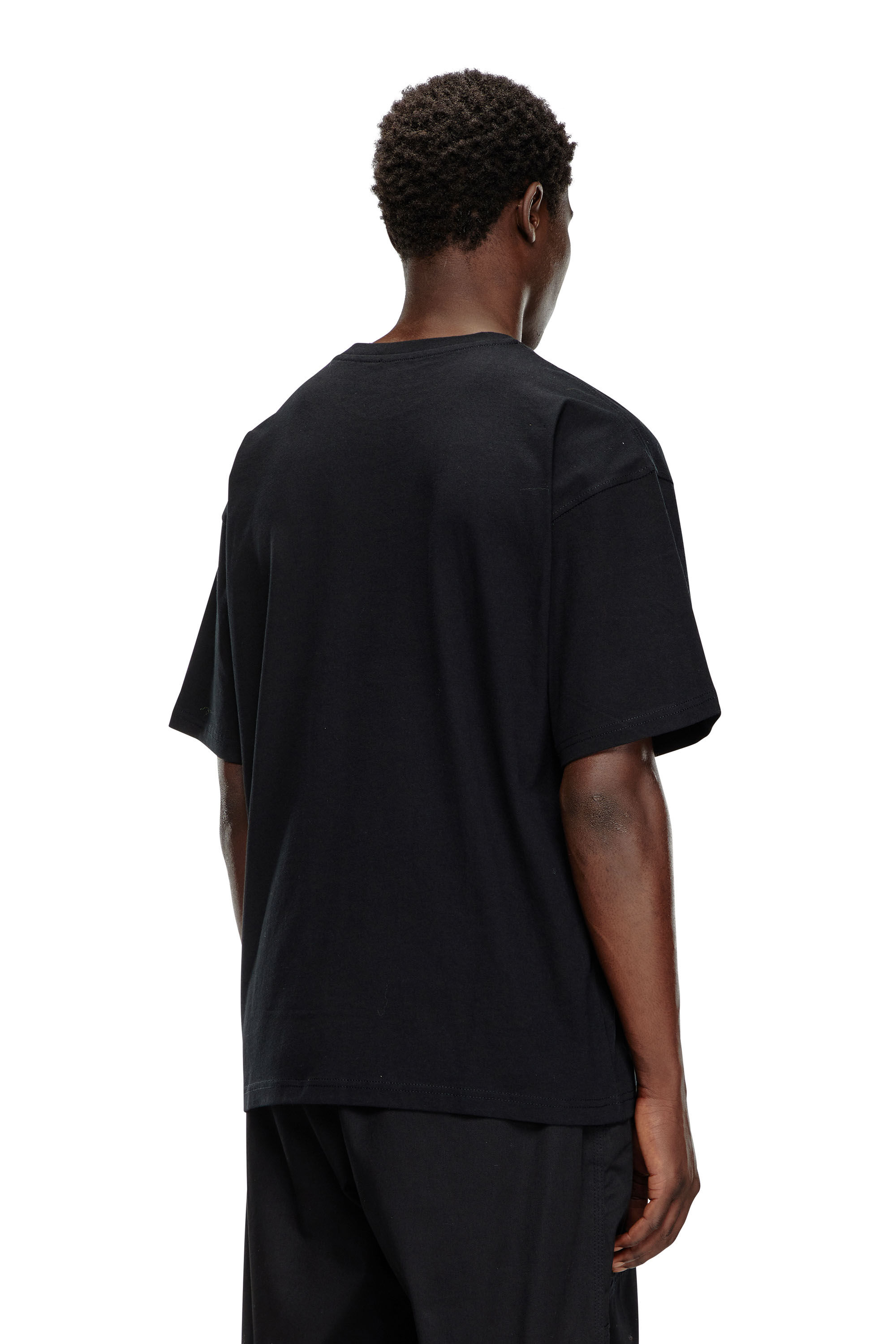 Diesel - T-BOXT-LAB, Man's T-shirt with jacquard logo patch in Black - 4