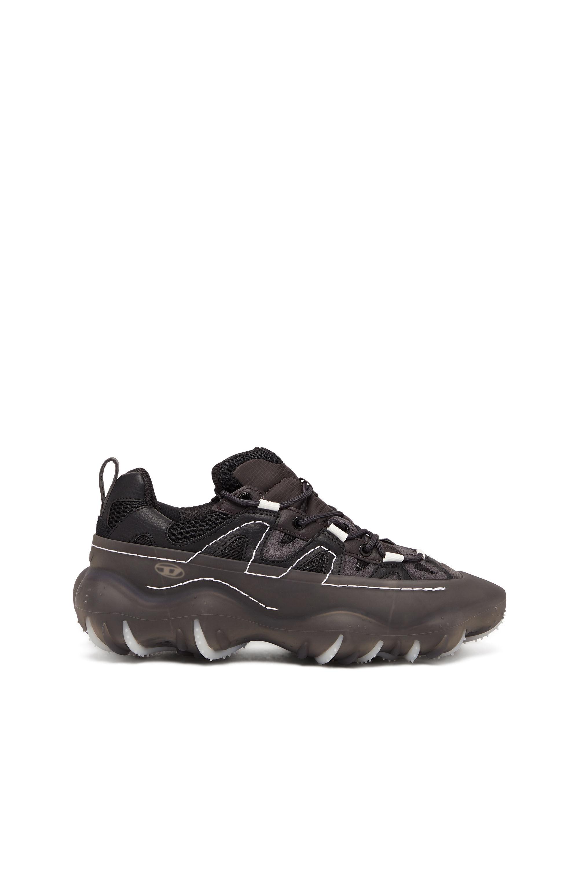 Diesel - S-PROTOTYPE P1, Man S-Prototype P1-Low-top sneakers with rubber overlay in Black - Image 1