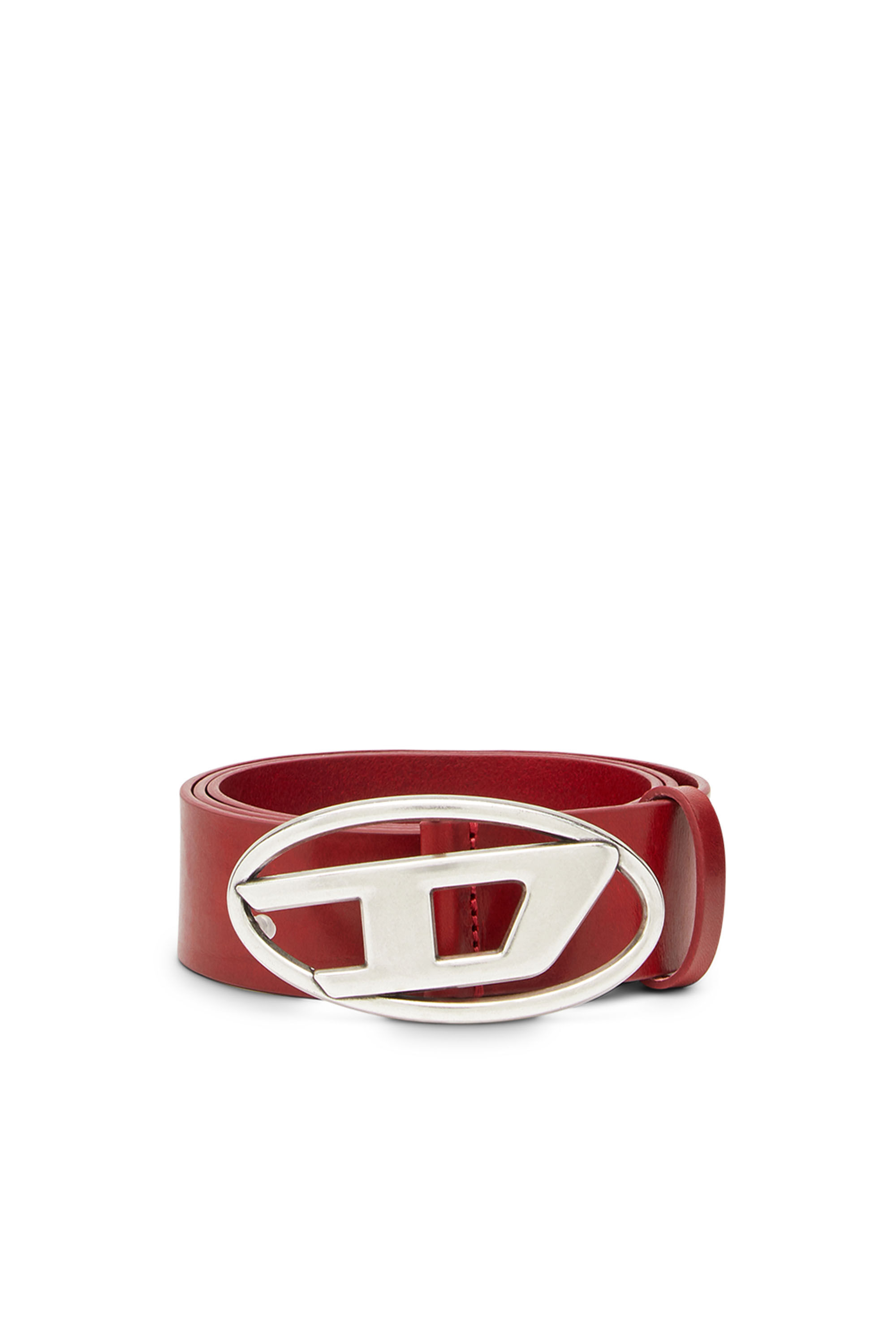 ベルト Diesel B-1Dr W Belt With D Logo Buckle B-1DR: Leather Belt with silver D logo buckle | Diesel