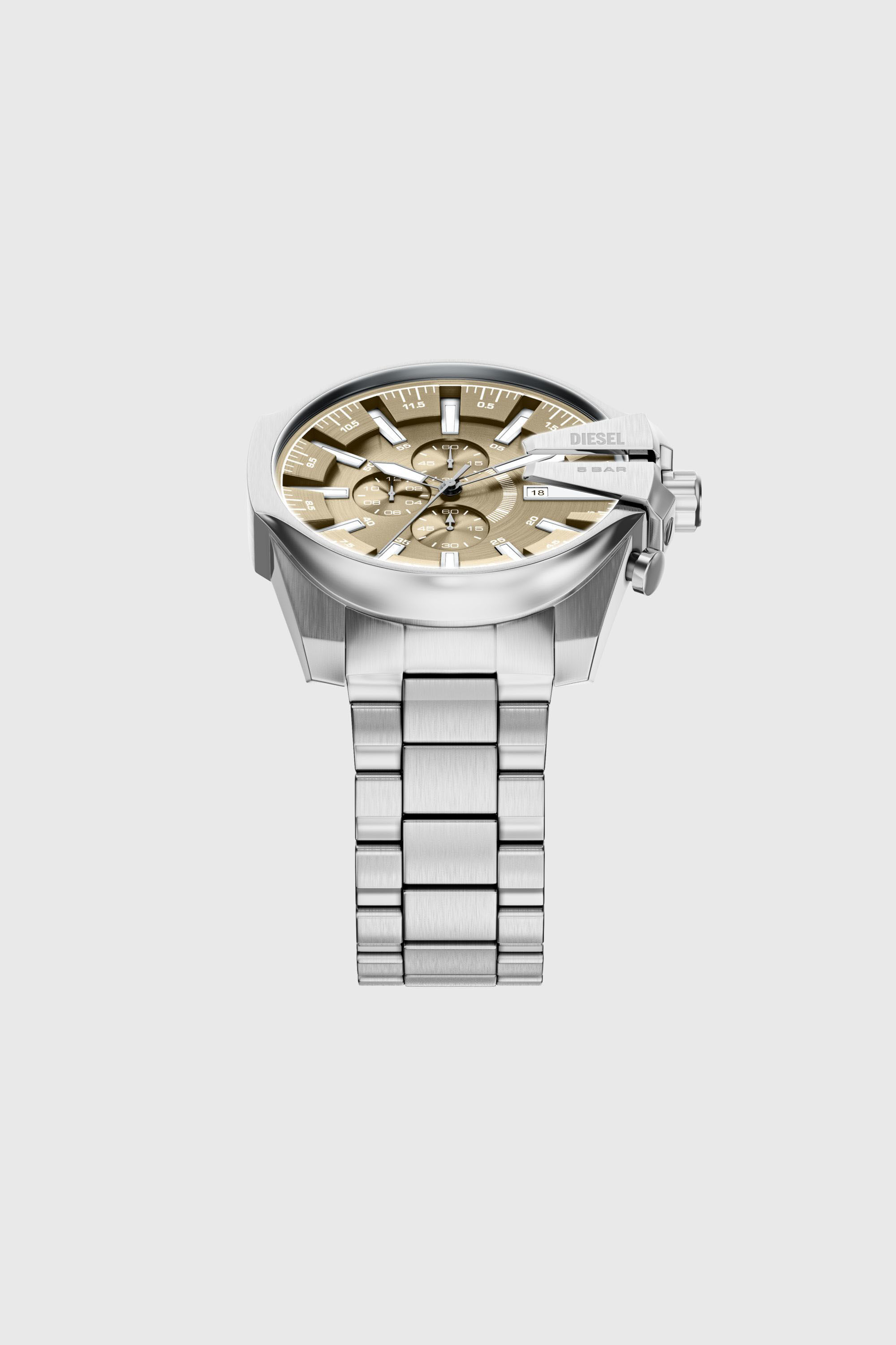 Diesel - DZ4702 WATCH, Man's Mega Chief Slim Chronograph Stainless Steel Watch in Silver - 4