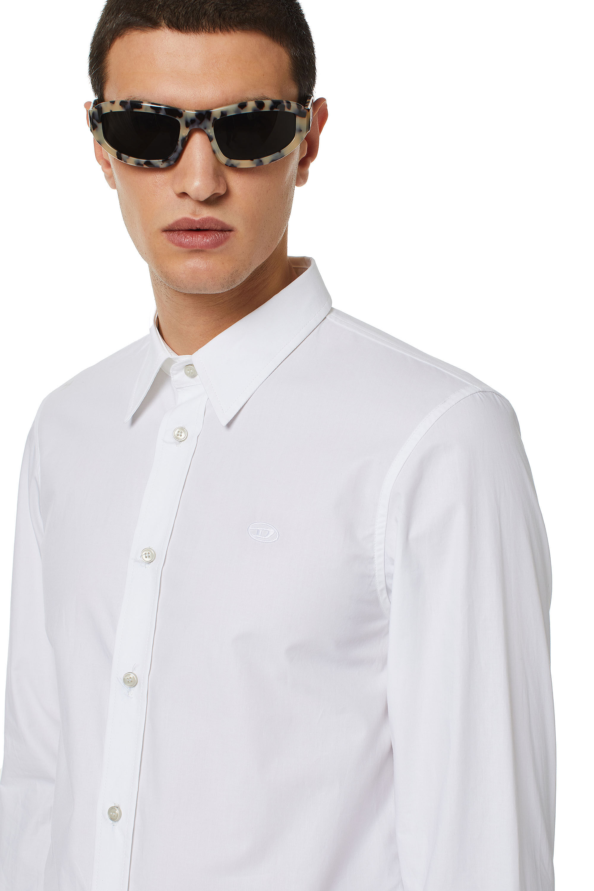Diesel - S-BEN-CL, Man Shirt in technical cotton in White - Image 5