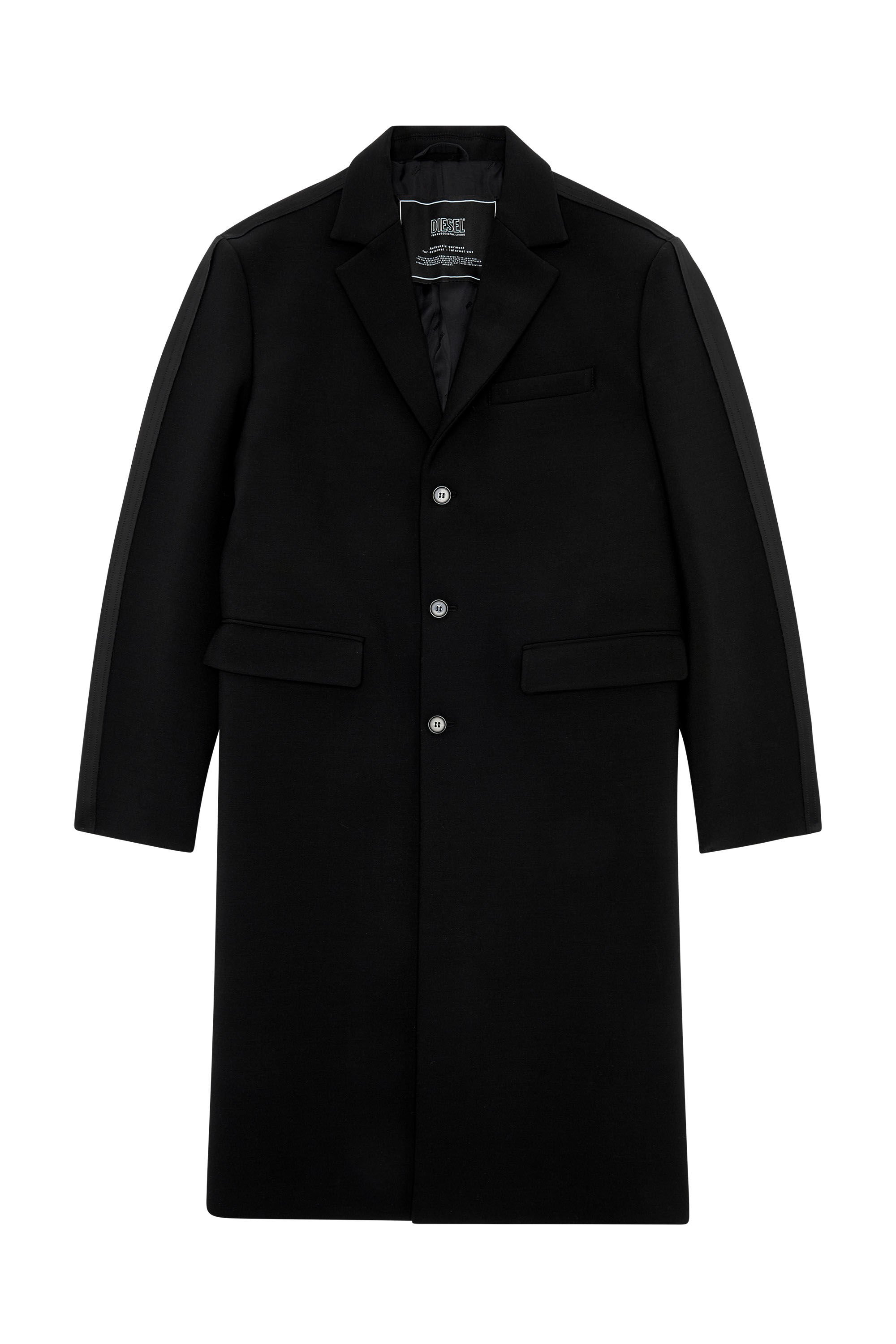 Diesel - J-DELLER, Man Hybrid coat in cool wool and jersey in Black - Image 2