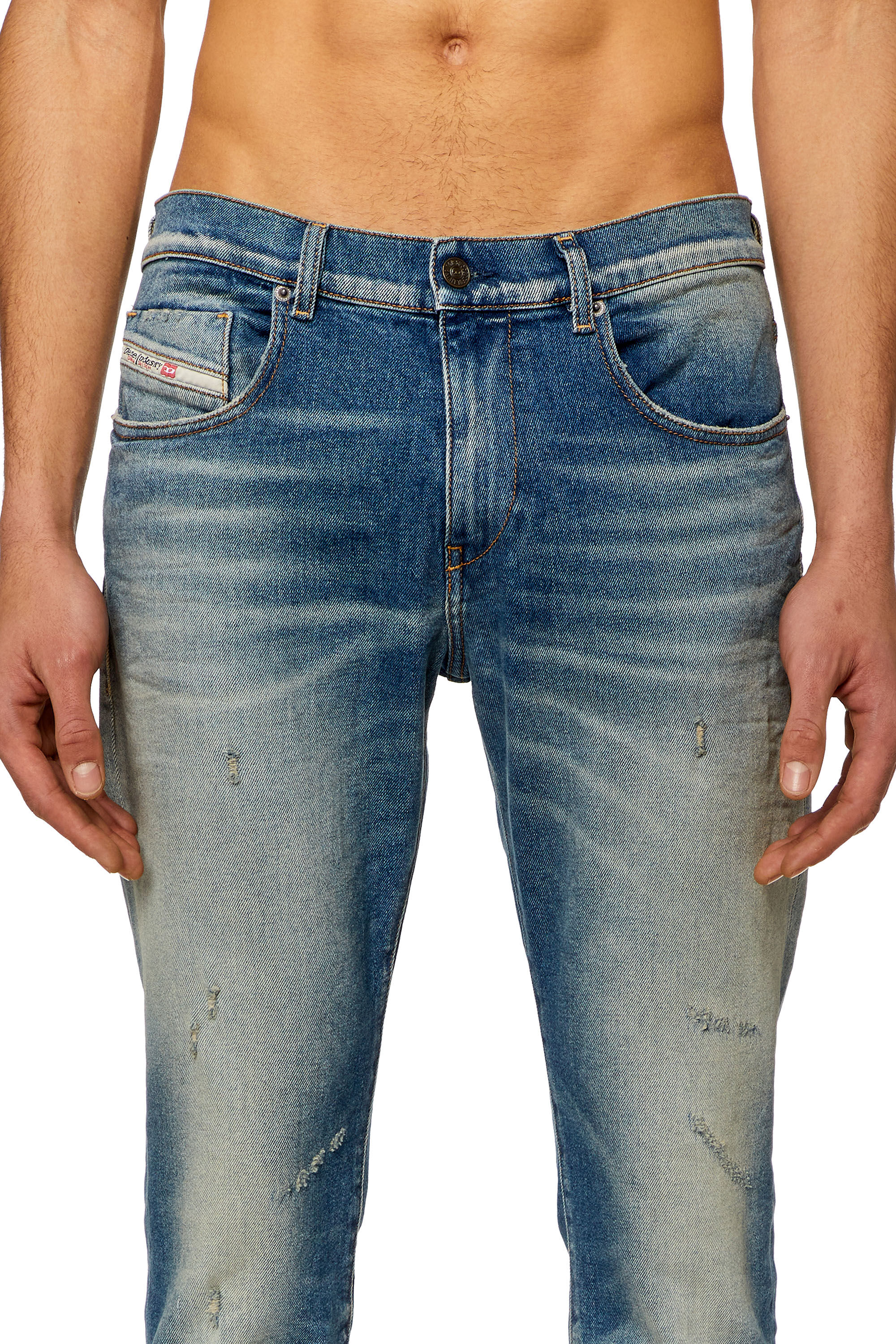 Diesel - Man Slim Jeans 2019 D-Strukt 09H55, Light Blue - Image 5