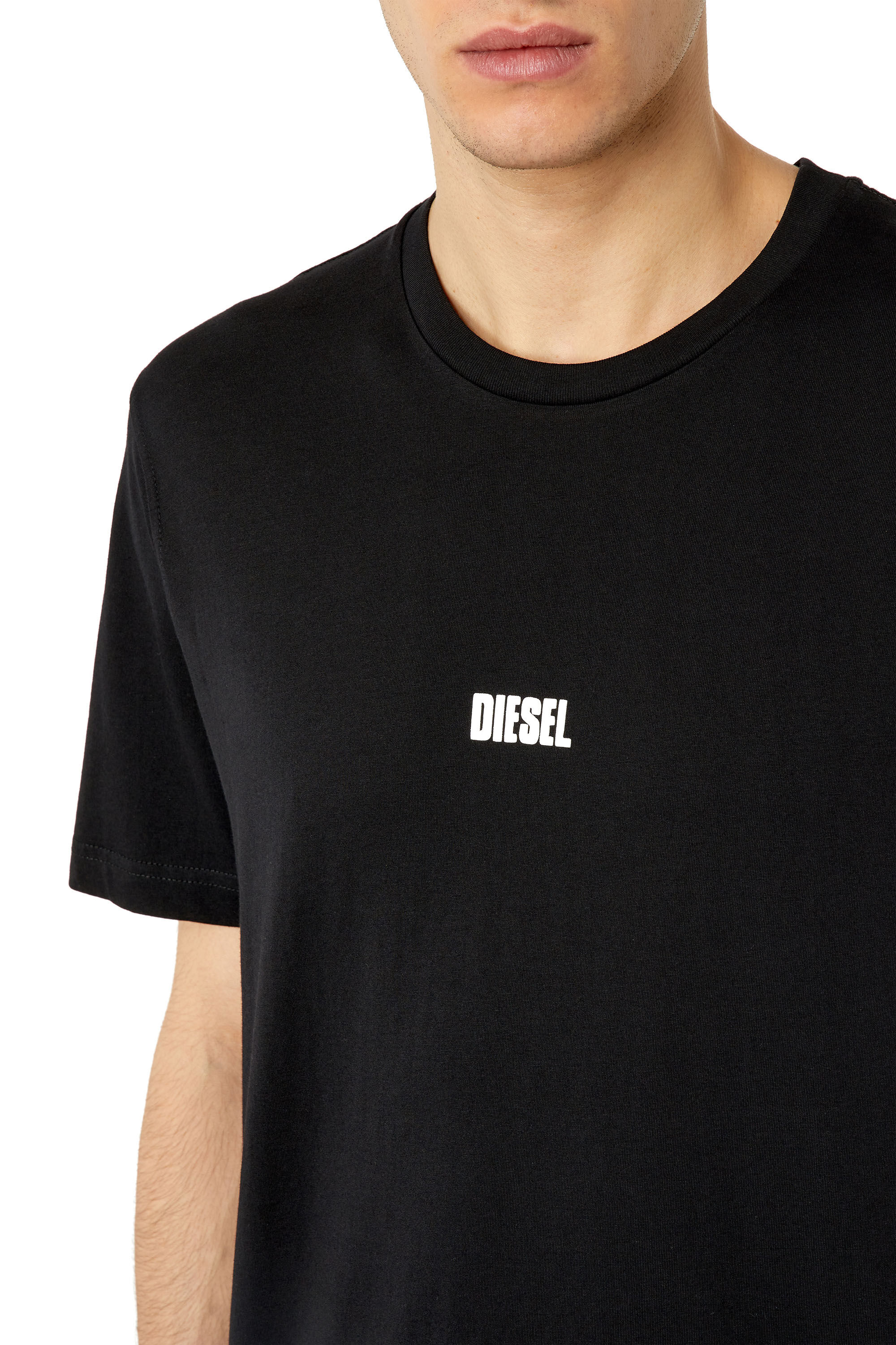 Diesel - T-JUST-G23, Man T-shirt with puff Diesel logo in Black - Image 5