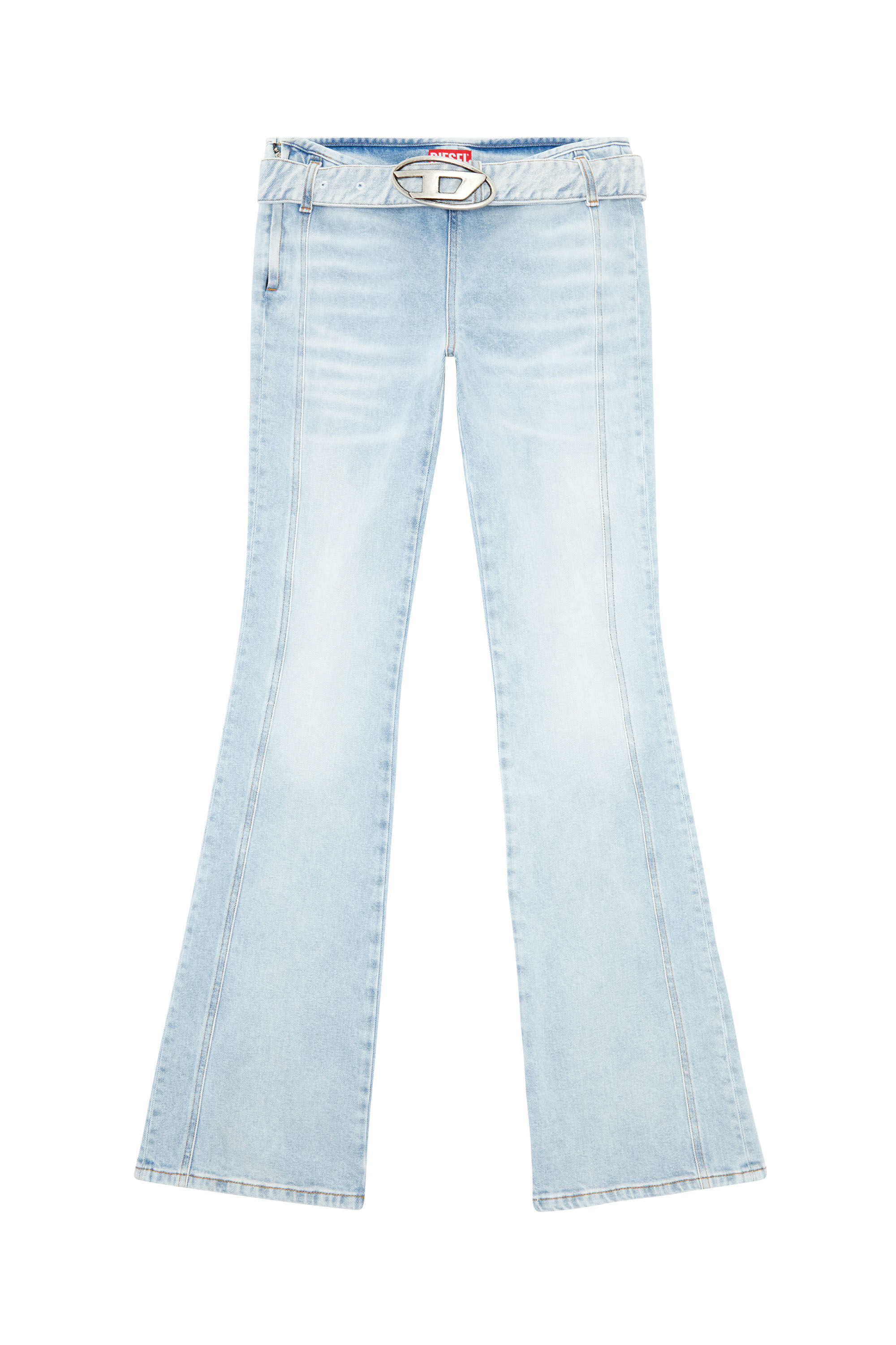 Diesel - Woman Bootcut and Flare Jeans D-Ebbybelt 0JGAA, Light Blue - Image 2