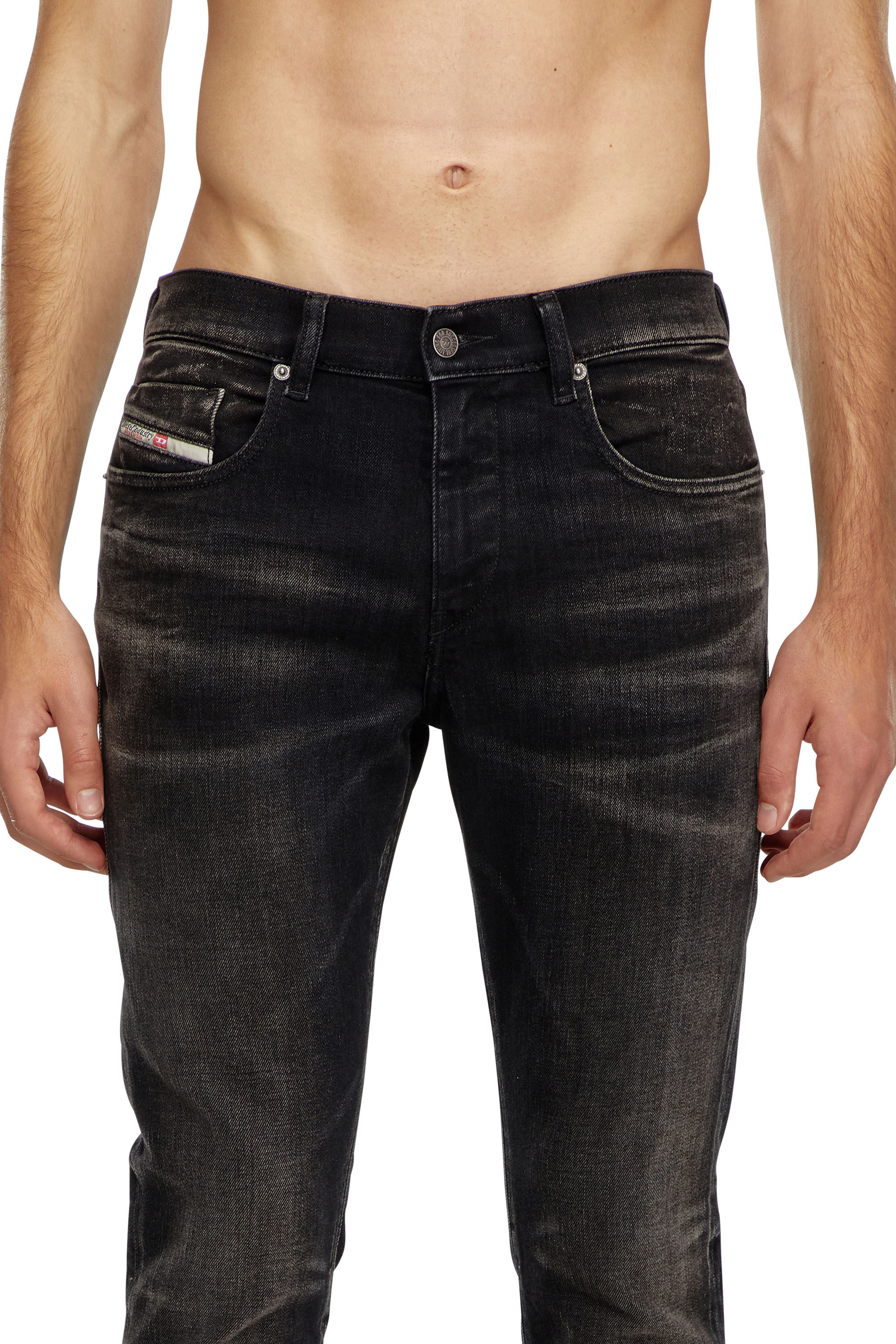 Diesel - Man Slim Jeans 2019 D-Strukt 09J53, Black/Dark grey - Image 5
