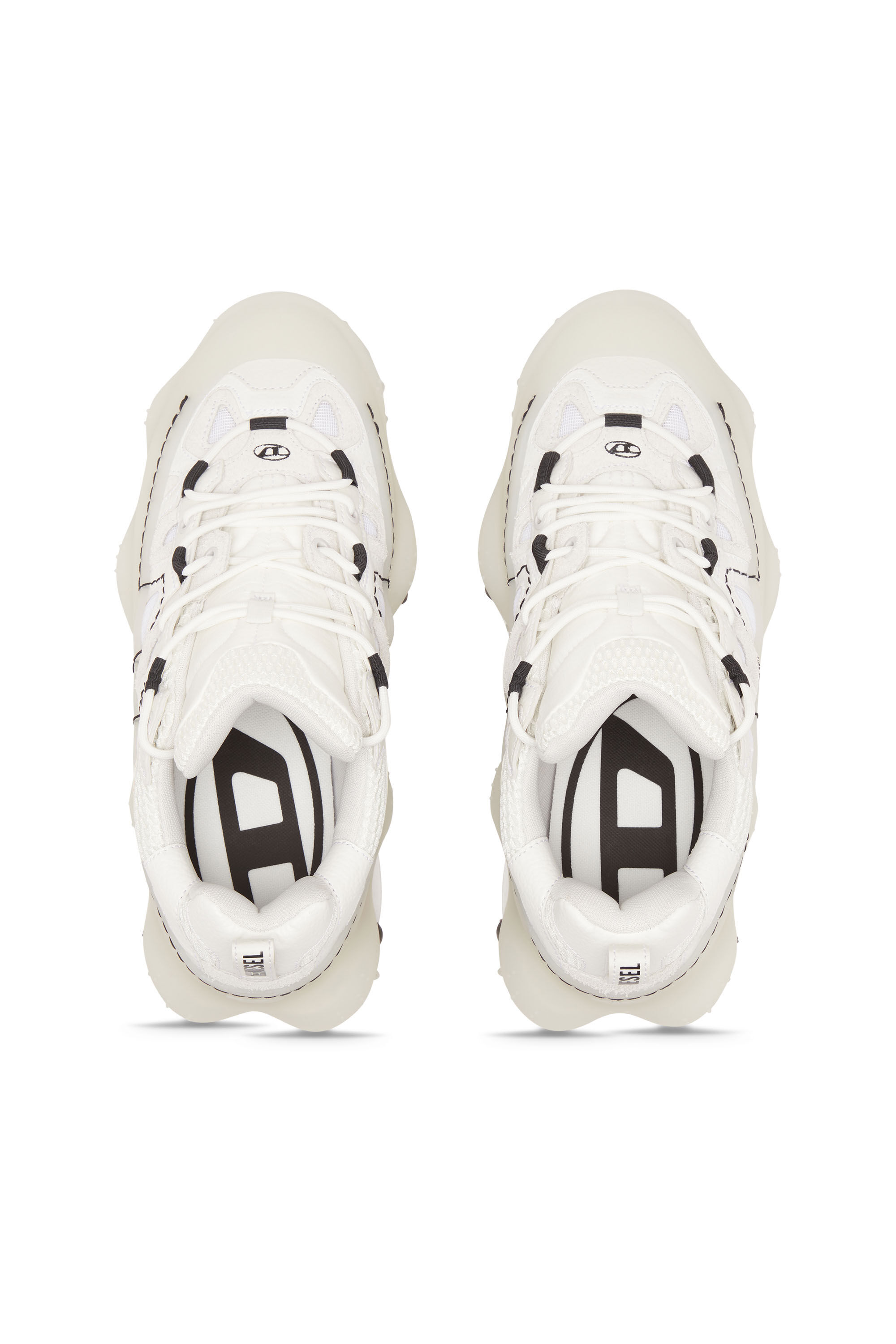 Diesel - S-PROTOTYPE P1 W, Woman S-Prototype P1-Low-top sneakers with rubber overlay in White - Image 4
