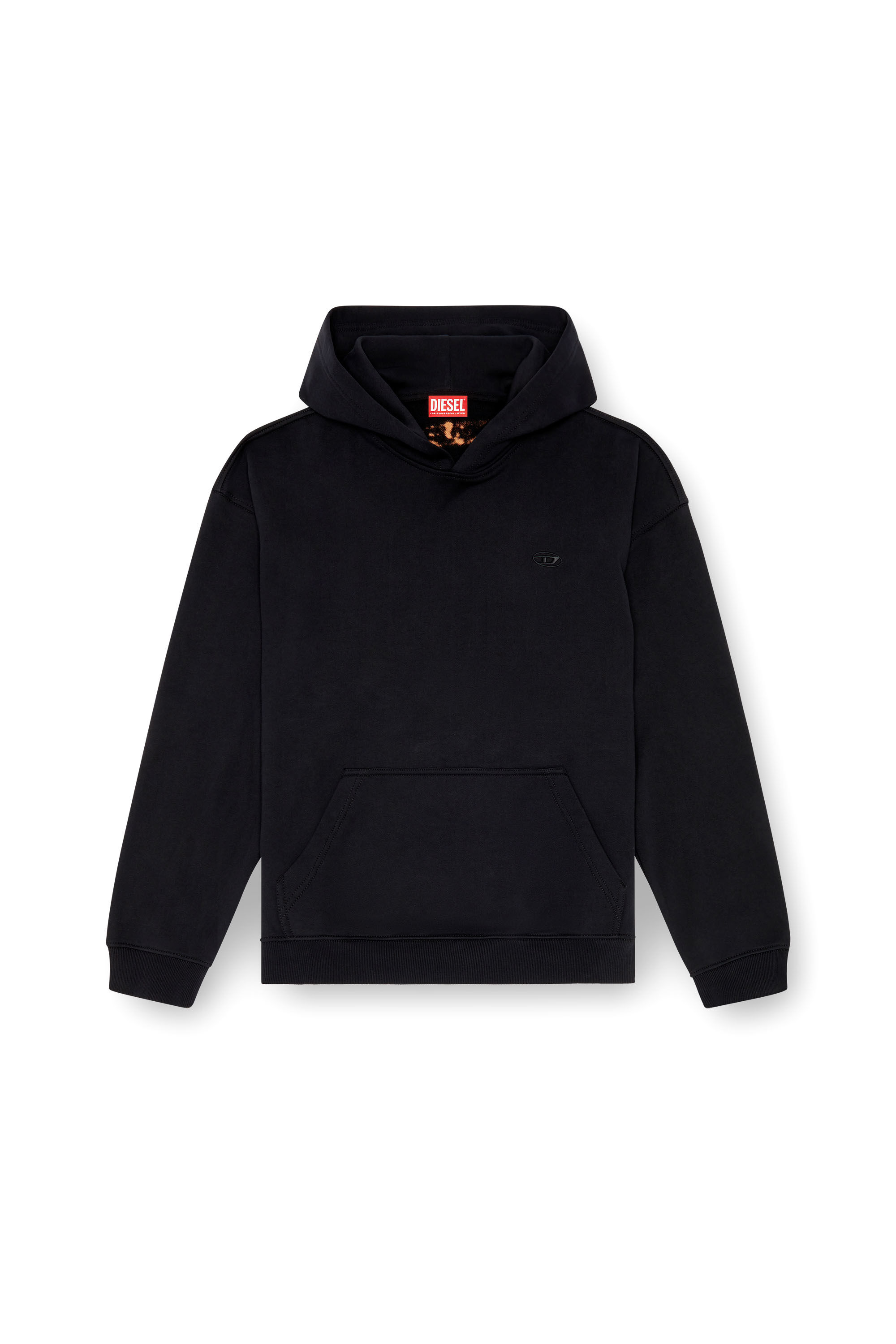 Men s Hoodie with bleached logo Multicolor Diesel