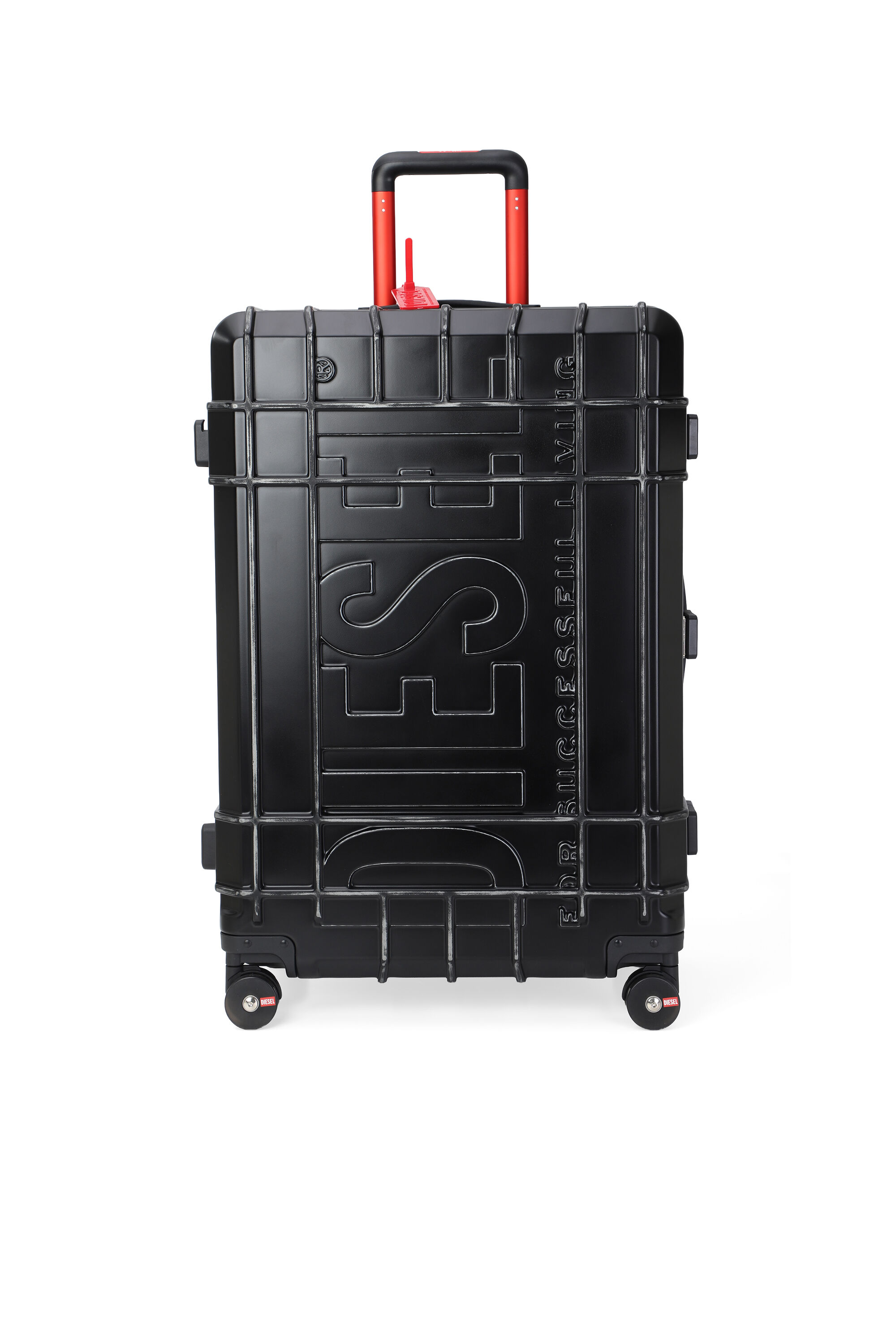 Diesel - DIESEL PC STRONG IMAGE TROLLEY- DSL003, Unisex's Rugged carry‑on suitcase 28" in Black - 1