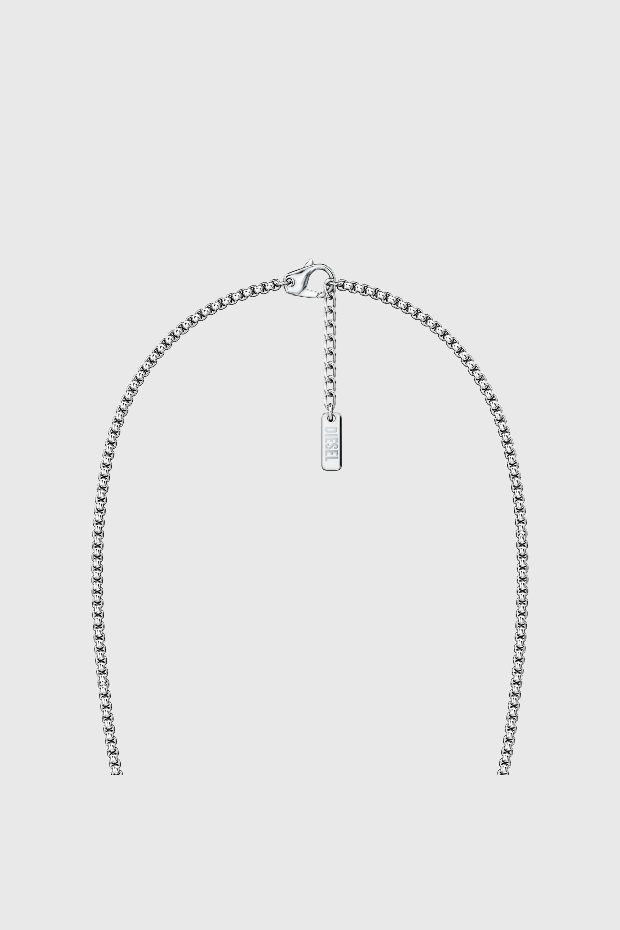 Diesel - DX1689040 JEWELLERY, Unisex's Stainless steel pendant necklace in Silver/Red - 3
