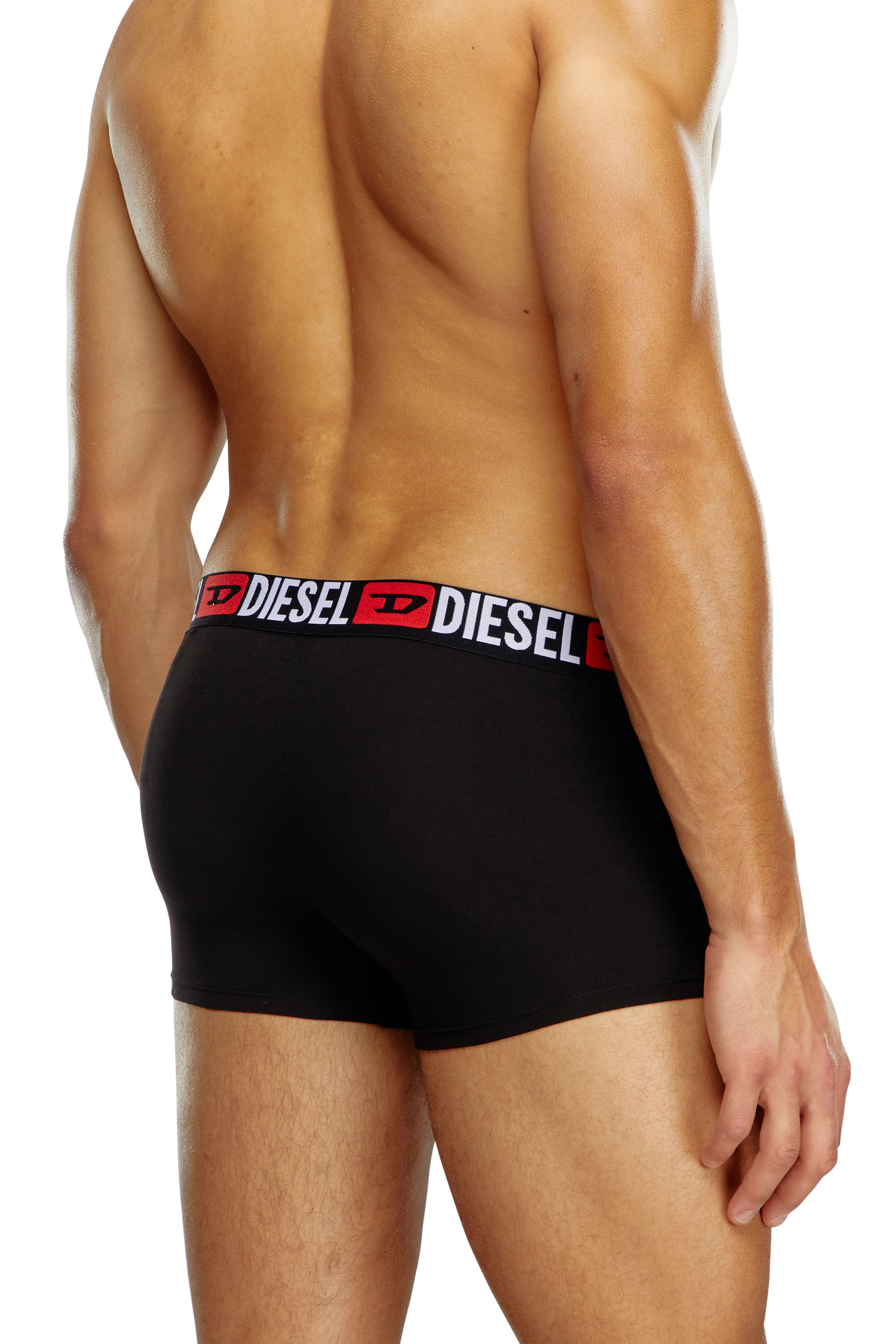 Diesel - UMBX-DAMIENTHREEPACK, Man Three-pack of all-over logo waist boxers in Black - Image 4