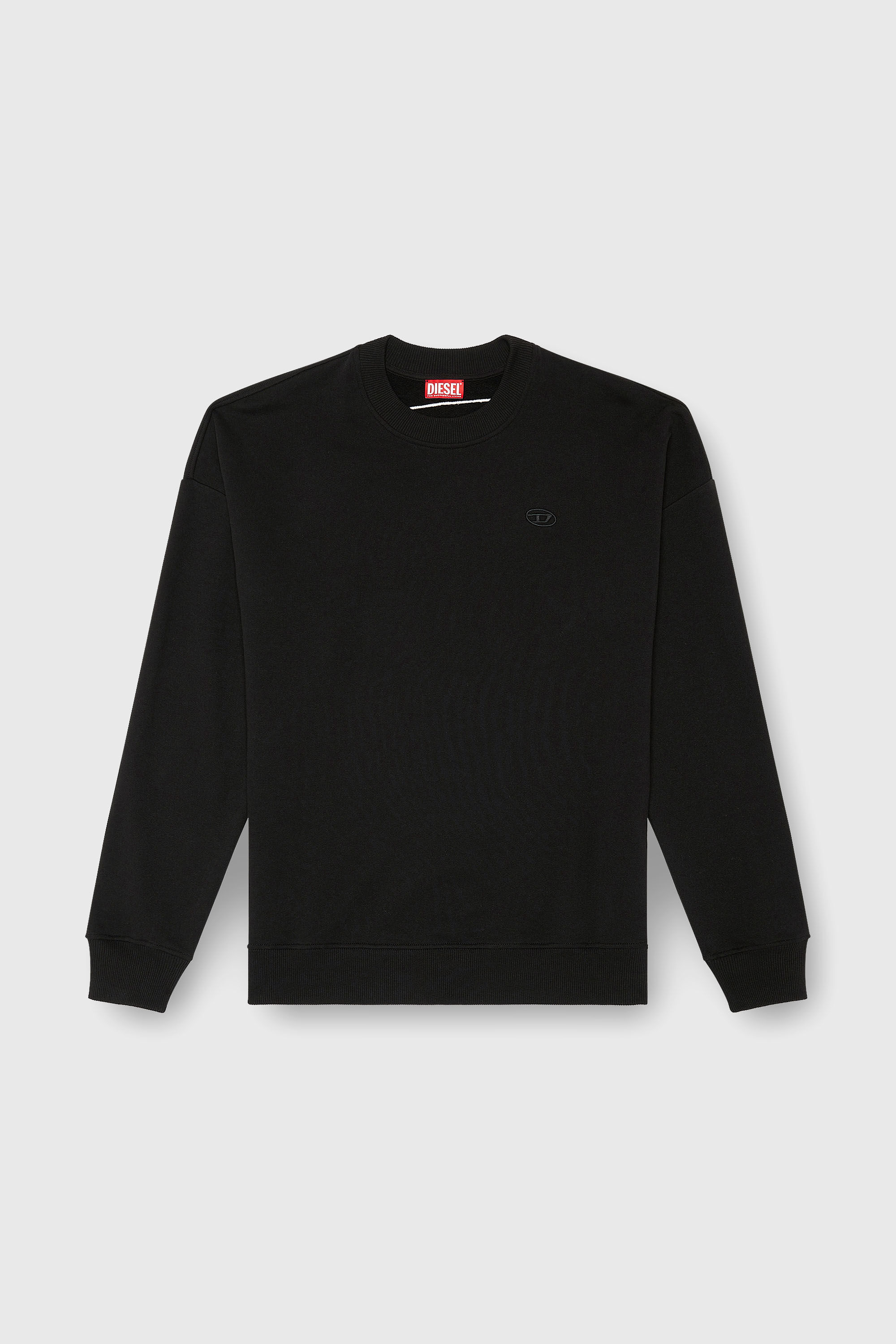 Diesel - S-ROB-MEGOVAL-D, Man's Sweatshirt with logo embroidery in Black - 2