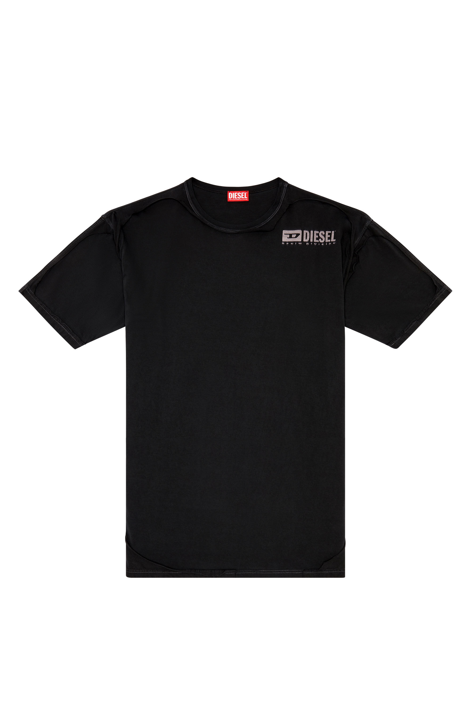 Diesel - T-BOXT-DBL, Man T-shirt with destroyed peel-off effect in Black - Image 2