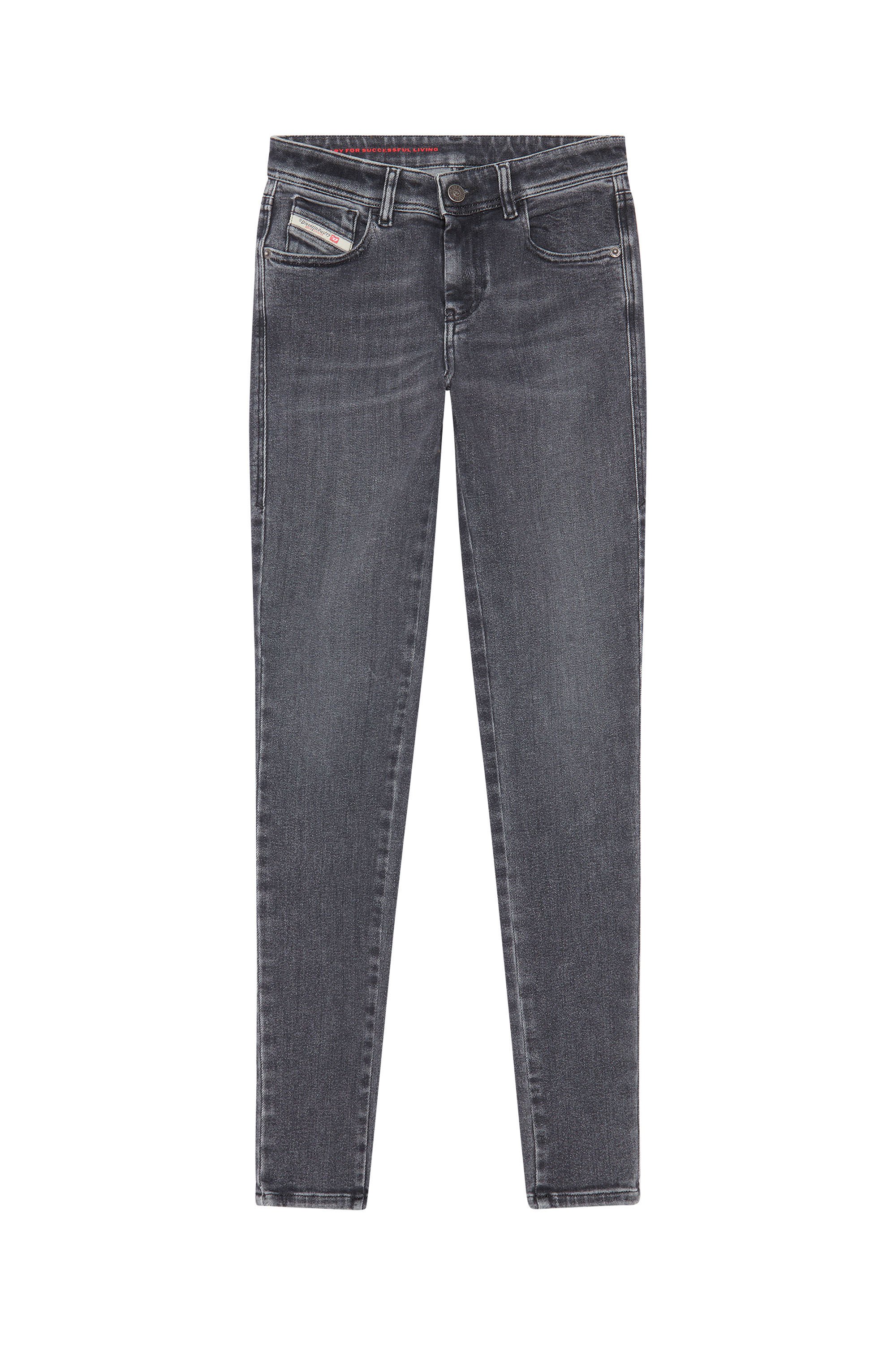 Diesel - Woman Super skinny Jeans 2017 Slandy 09D61, Black/Dark grey - Image 1
