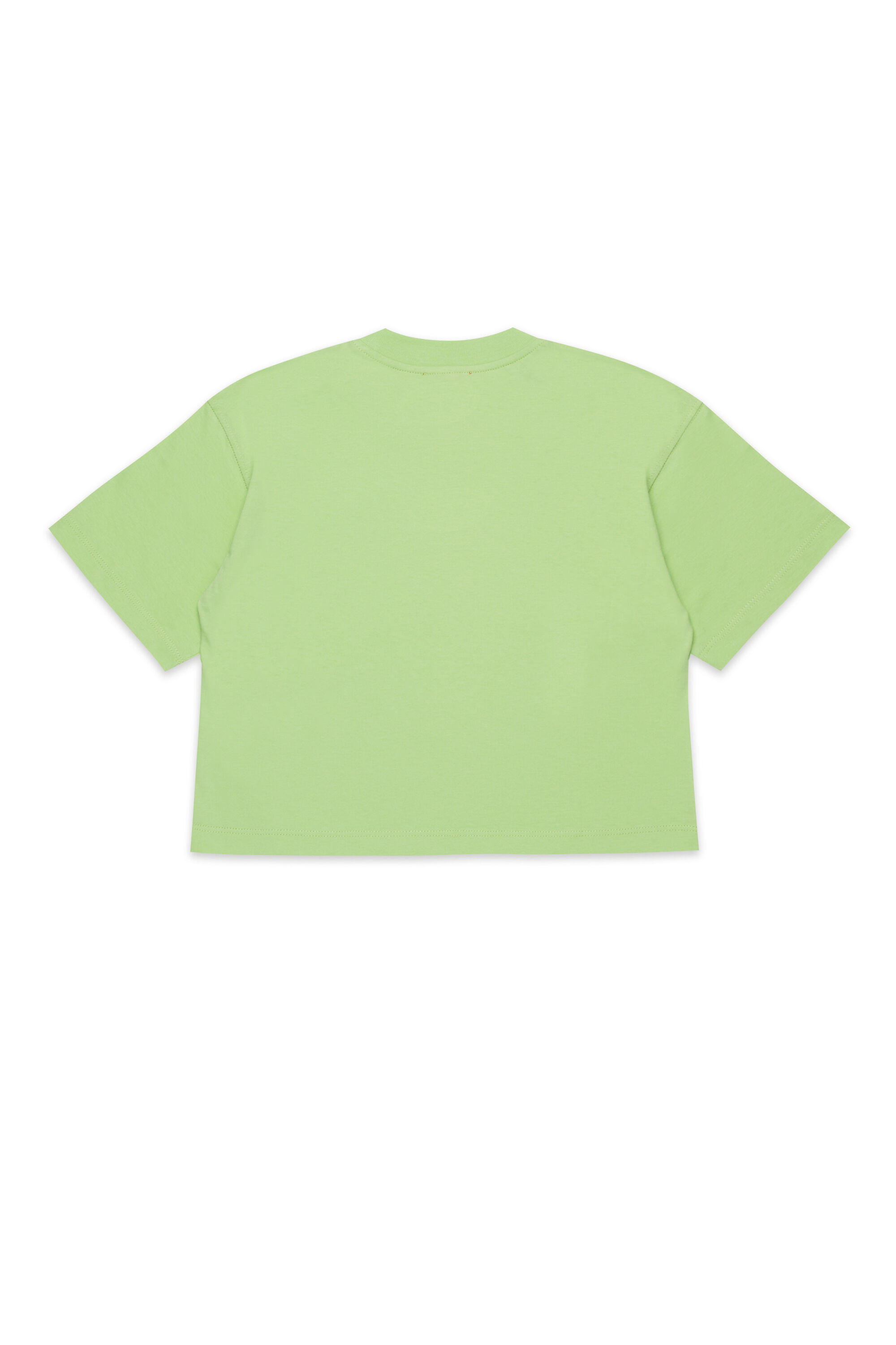 Diesel - TIXAN, Woman's Cotton T-shirt with central logo in Green - 2