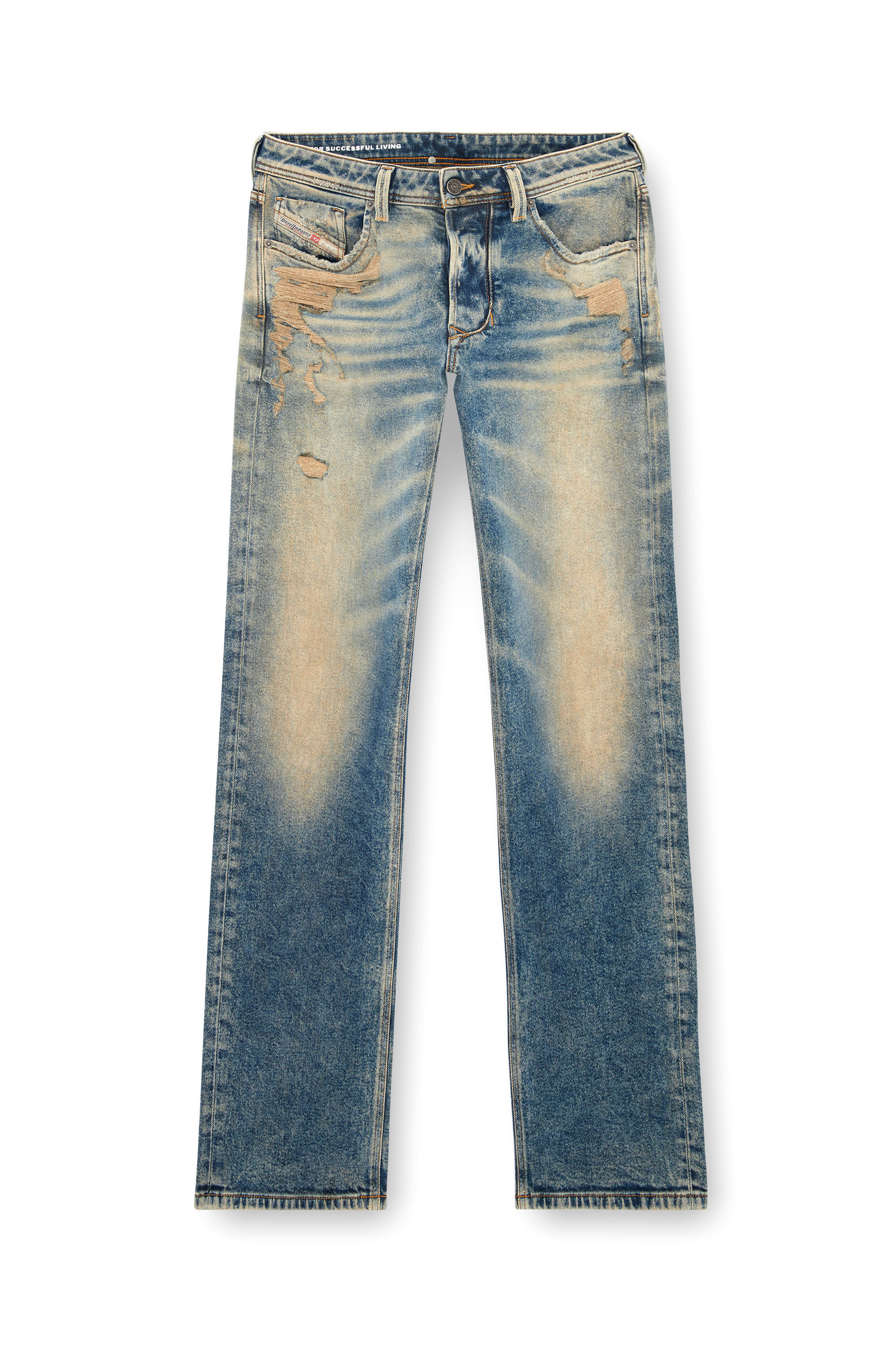 Diesel - Man Straight Jeans 1985 Larkee 09K32, Medium blue - Image 2