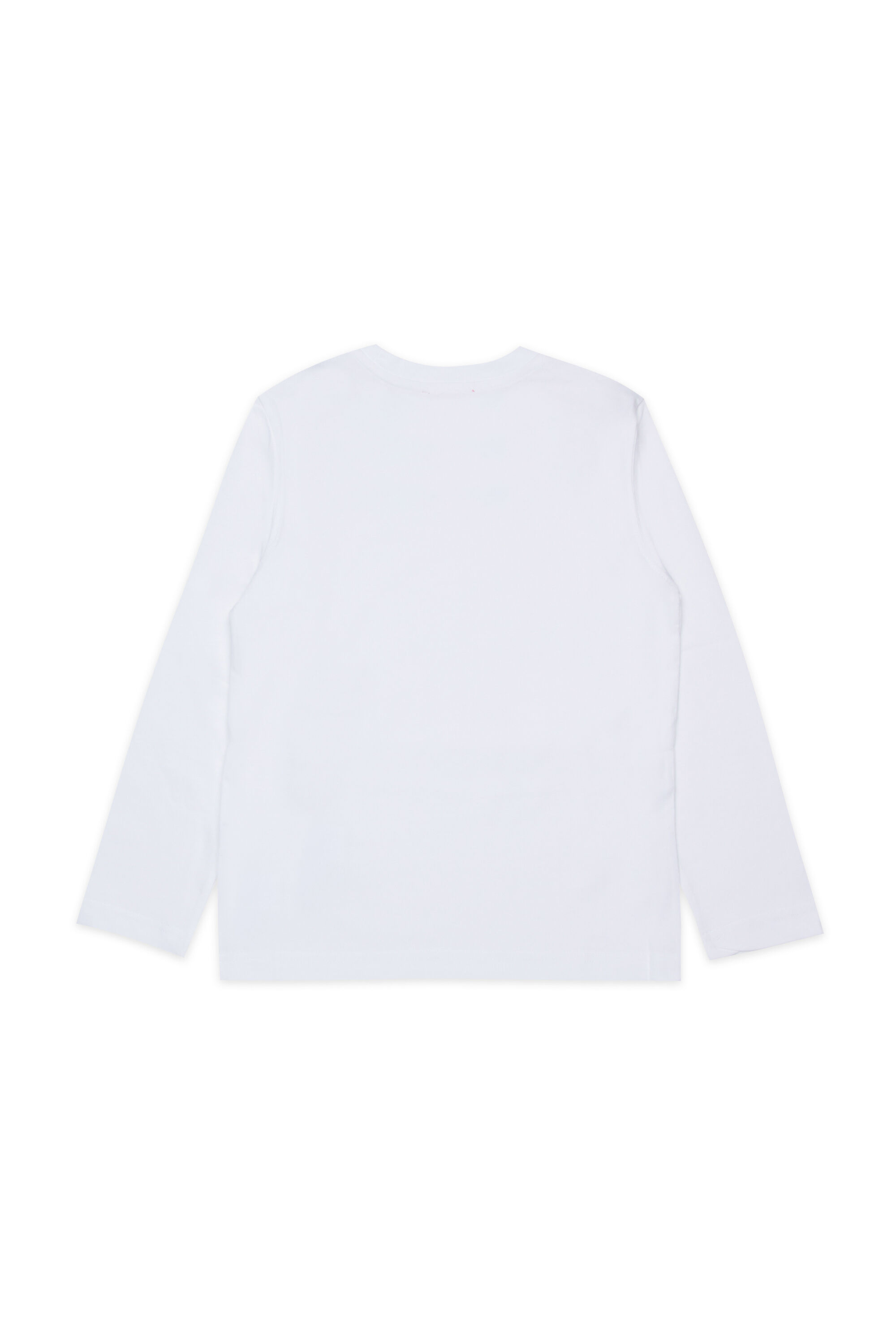 Diesel - TDIEGOSB22LS, Man's Cotton T-shirt with embroidered logo in White - 2