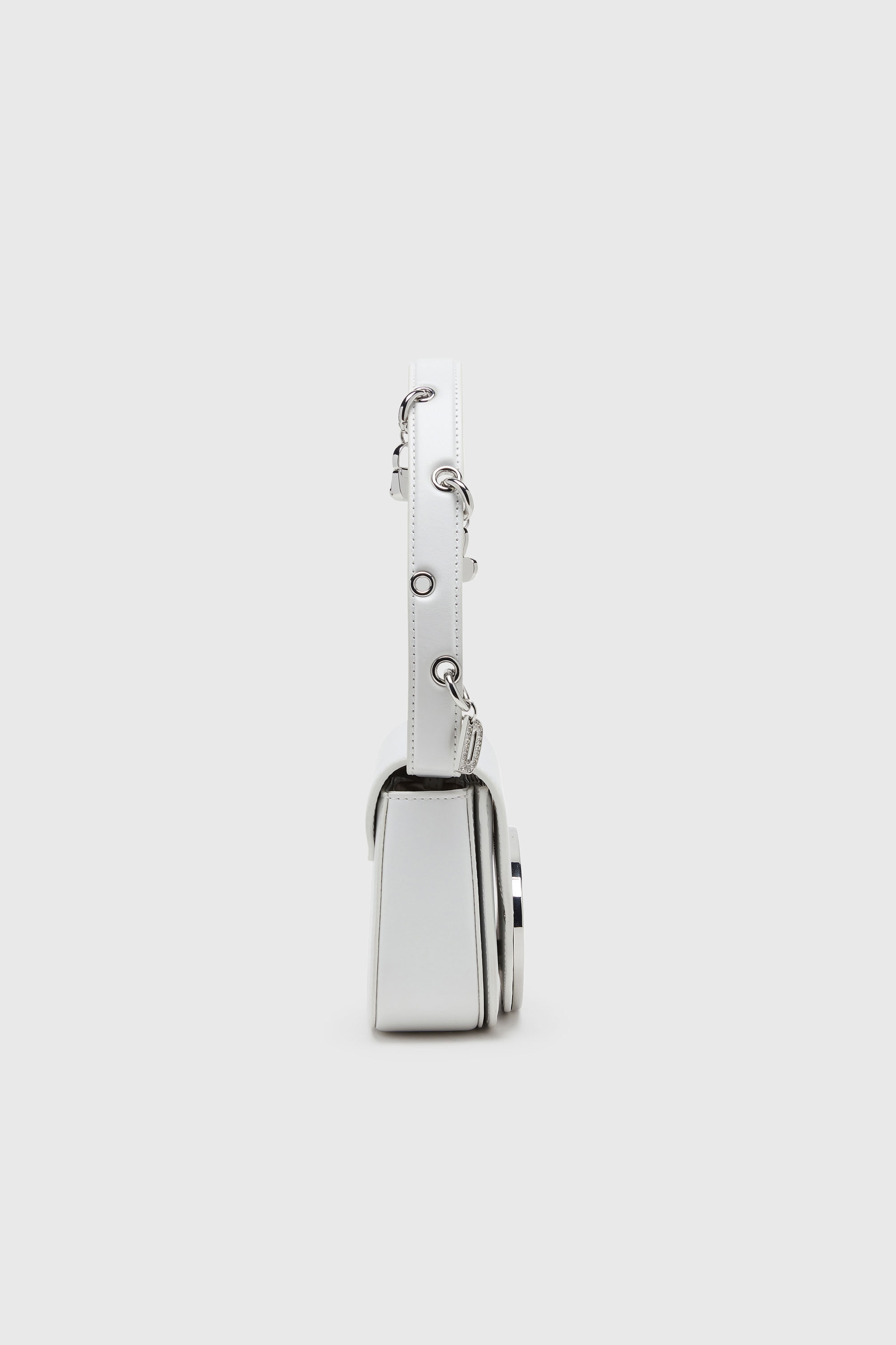 Diesel - 1DR, Woman's 1DR - Shoulder bag in leather with handle charms in White - 4
