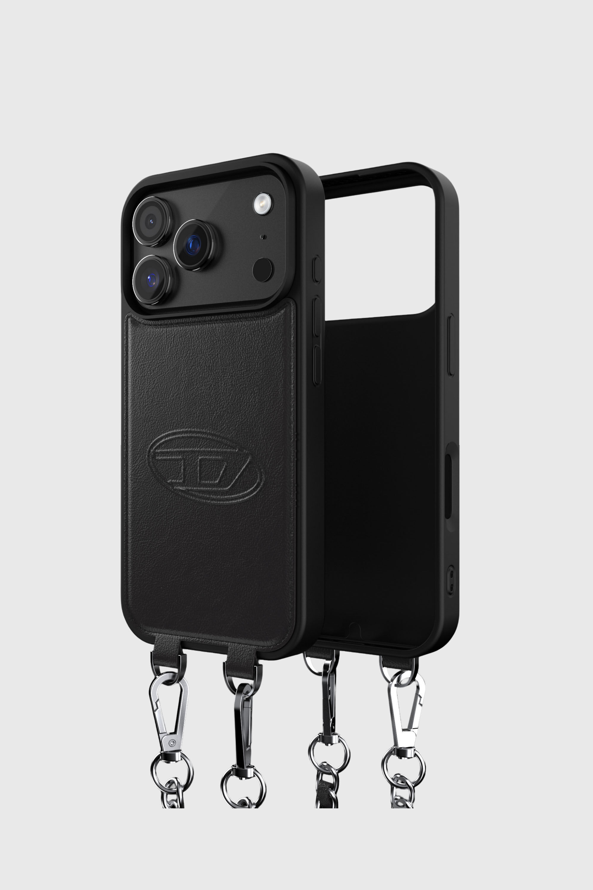 Diesel - 60662 MOULDED CASE, Unisex's Oval D case with wrist strap and MagSafe for iPhone 17 Pro in Black - 3