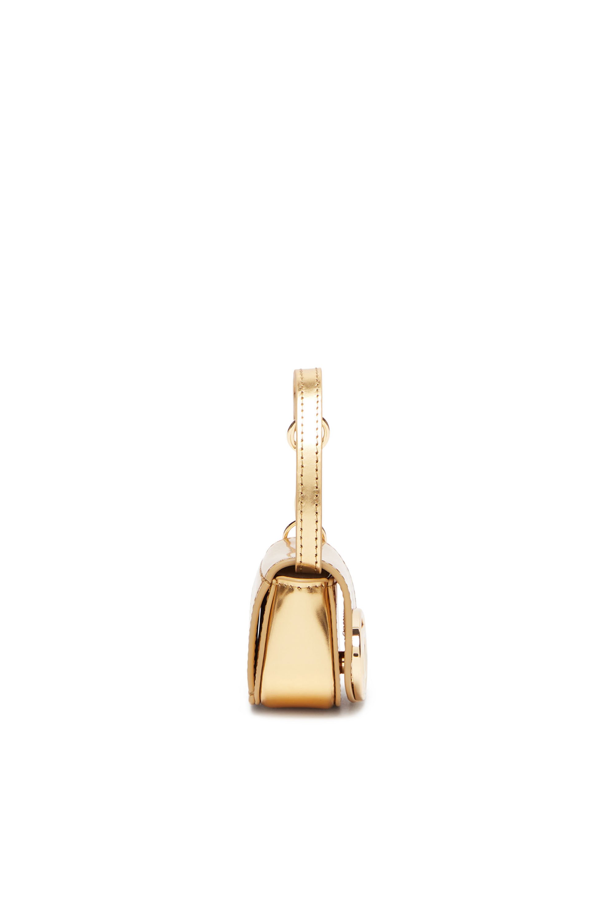 Diesel - 1DR XXS, Woman Bag charm in metallic leather in Oro - Image 3