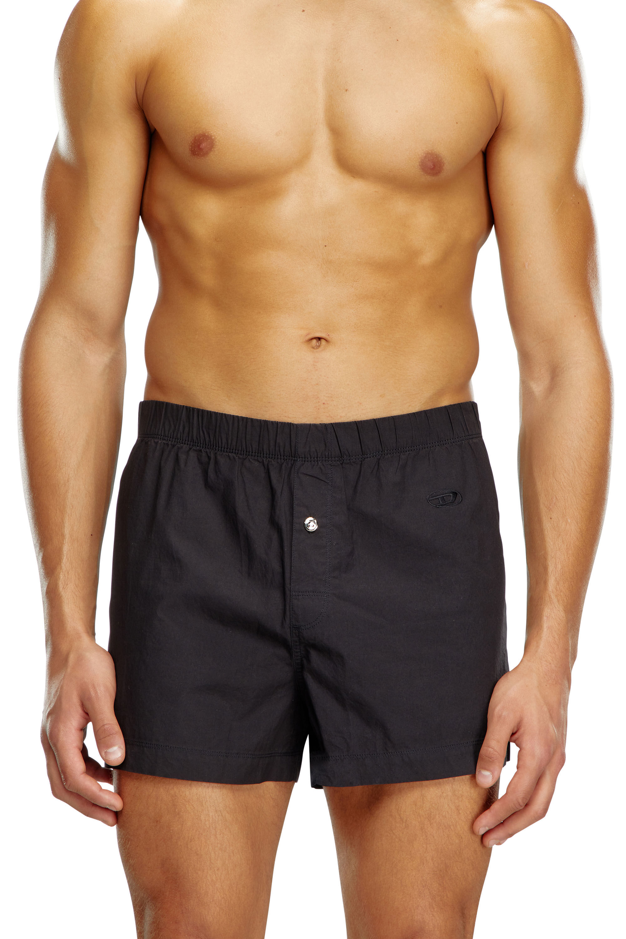 Diesel - UUBX-STARK, Unisex Plain boxers with Oval D embroidery in Black - Image 1