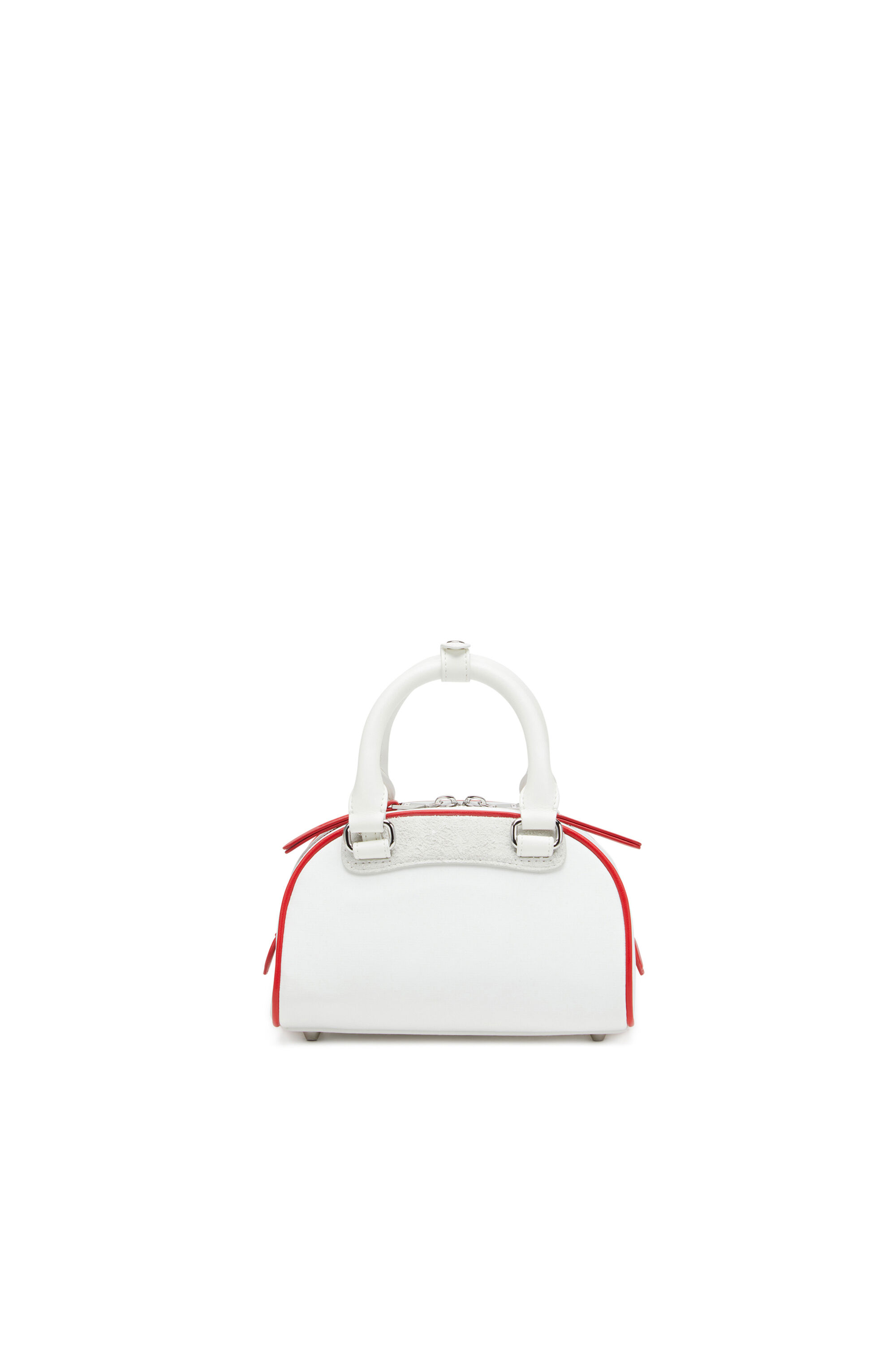 Diesel - 1DR DOME CROSSBODY, Woman's 1DR Dome-Colour-block mini bowling bag in White - 2