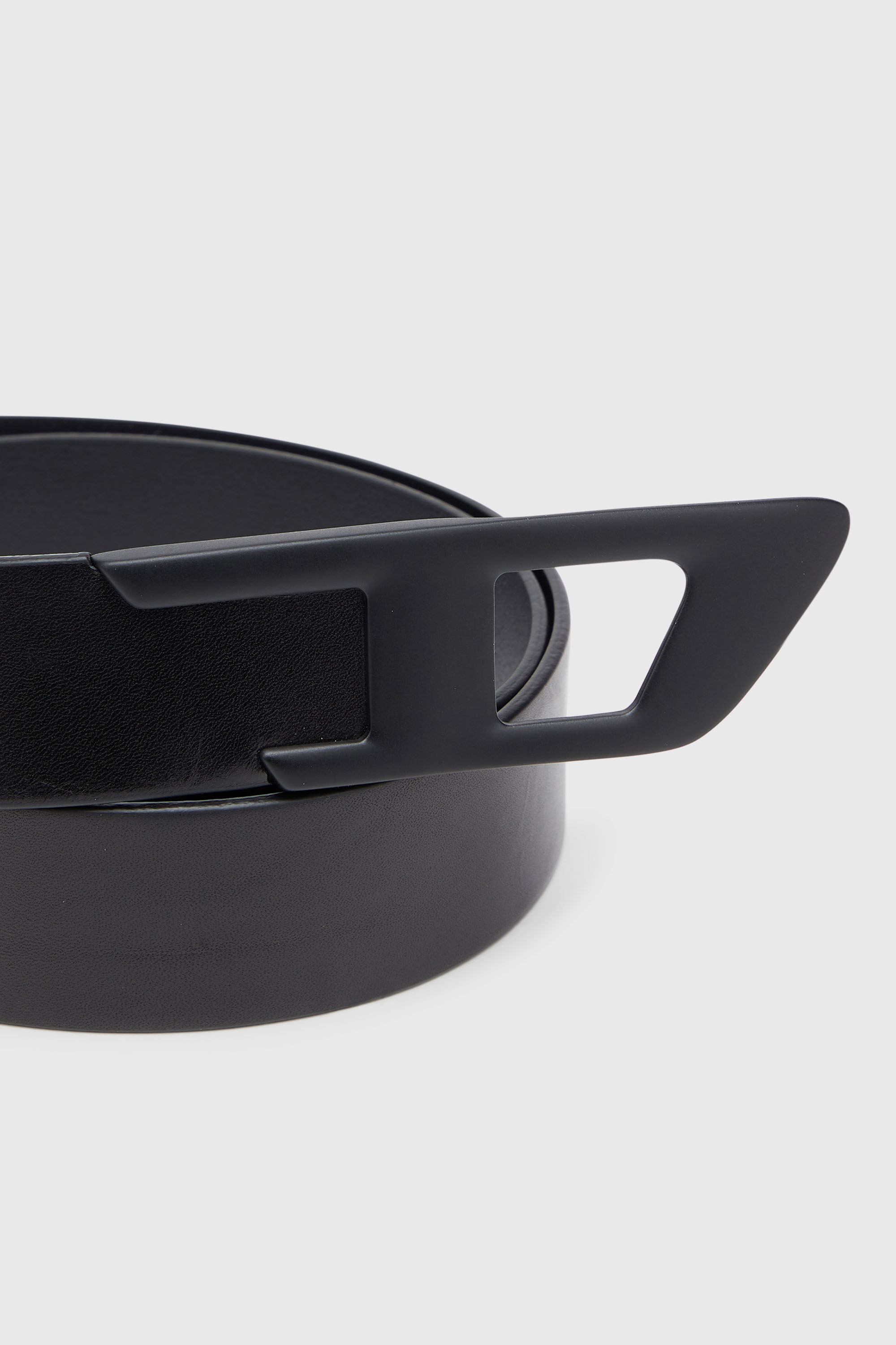 Diesel - B-D LOGO 2.0 40, Unisex's 4 cm leather belt with metal D buckle in Black - 3