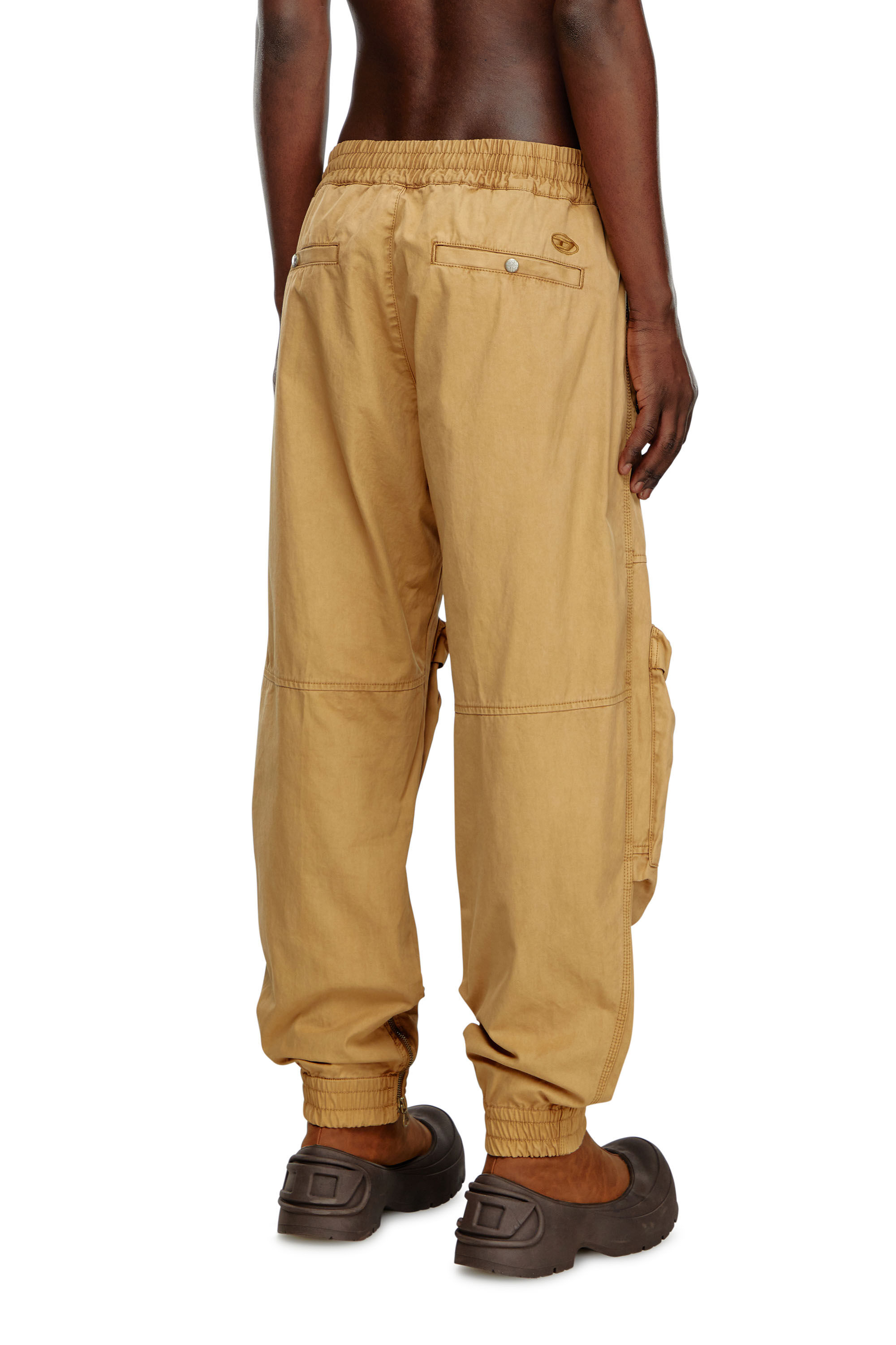 Diesel - P-BEECK, Man Cargo pants in faded organic cotton in Brown - Image 4