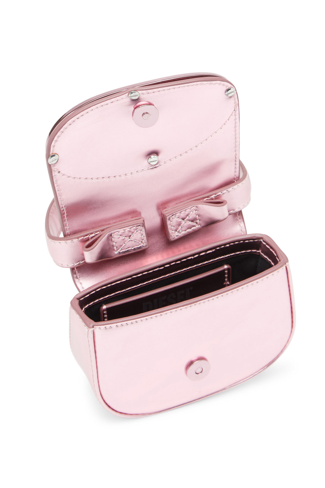 Diesel - 1DR-XS-S, Woman 1DR-XS-S-Iconic mini bag in mirrored leather in Pink - Image 5