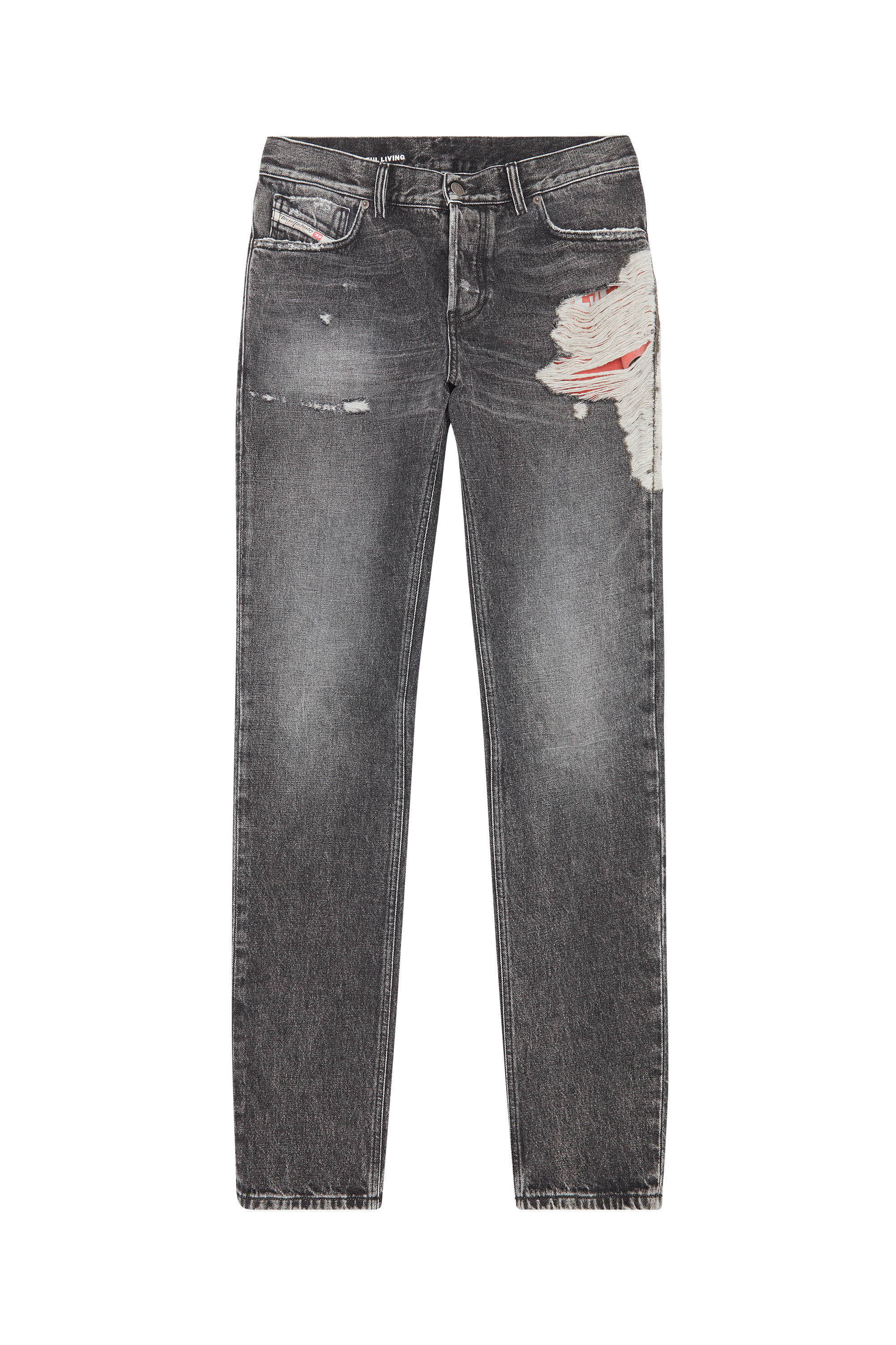 Diesel - Straight Jeans 1995 D-Sark 007S1, Black/Dark grey - Image 2