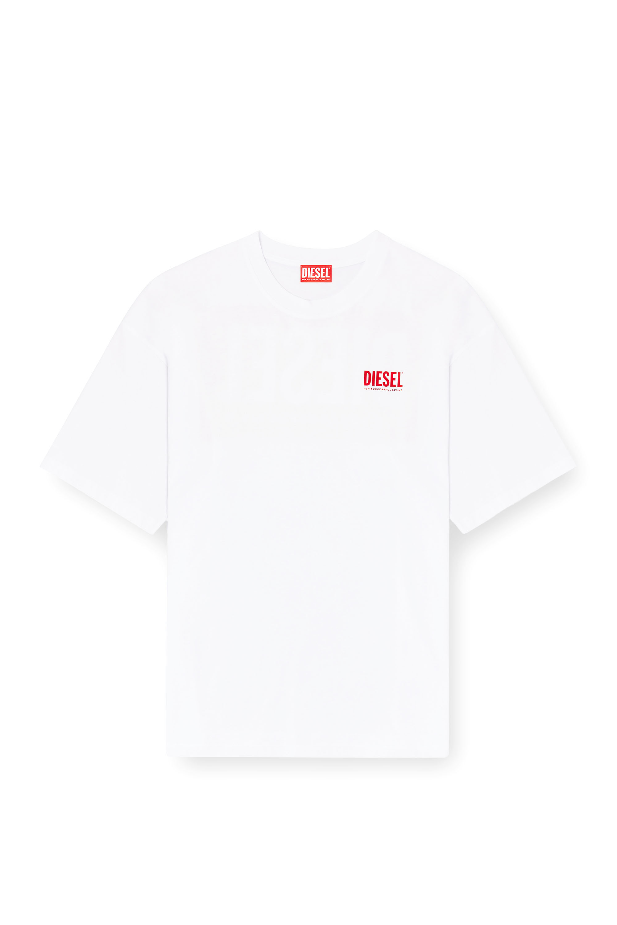 Diesel - T-BOXT-BISK, Man's Cotton T-shirt with Diesel Biscotto print in White - 3