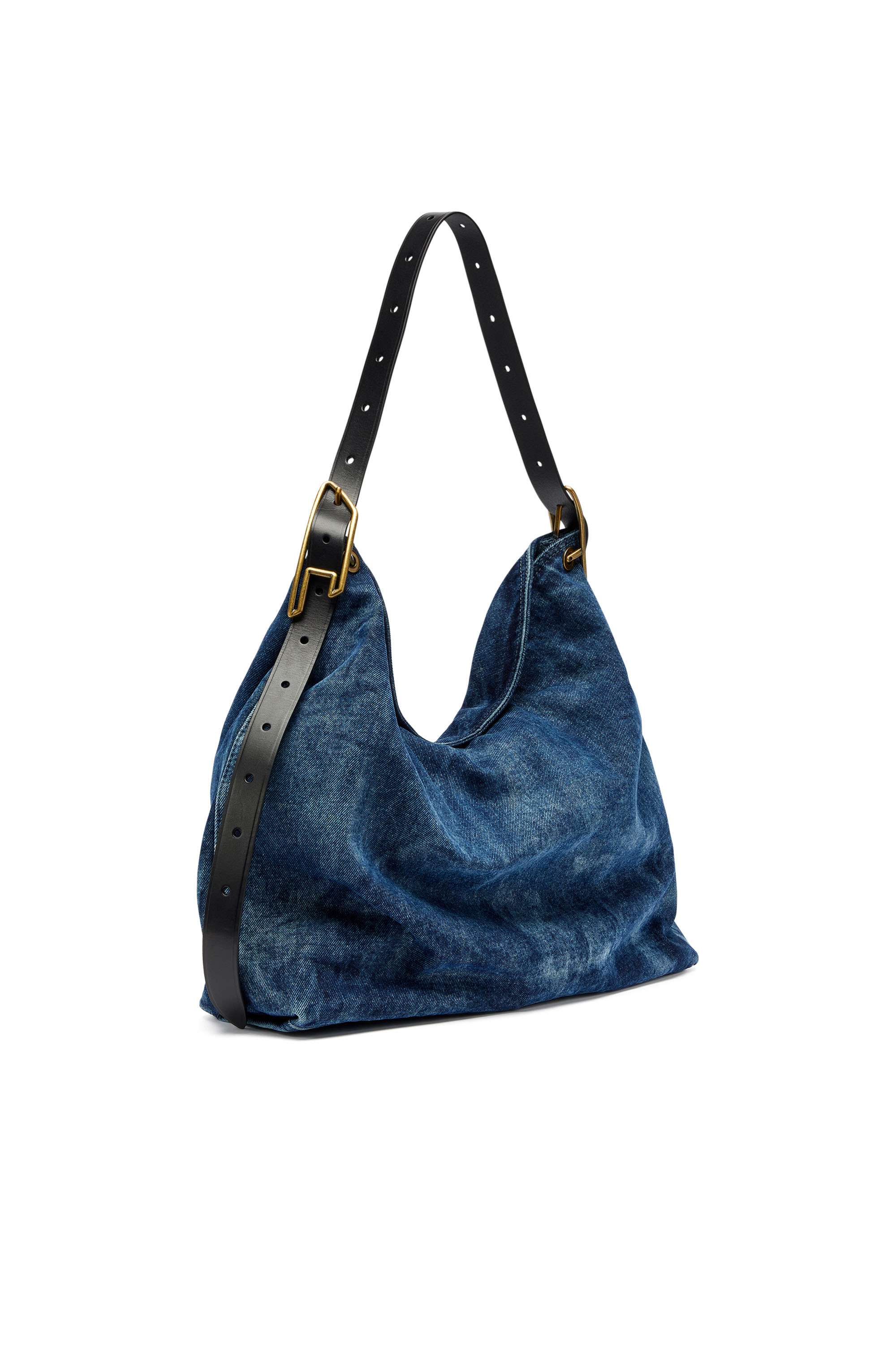 Diesel - D-LINE HOBO, Woman's D-Line-Denim hobo bag in Medium blue - 2