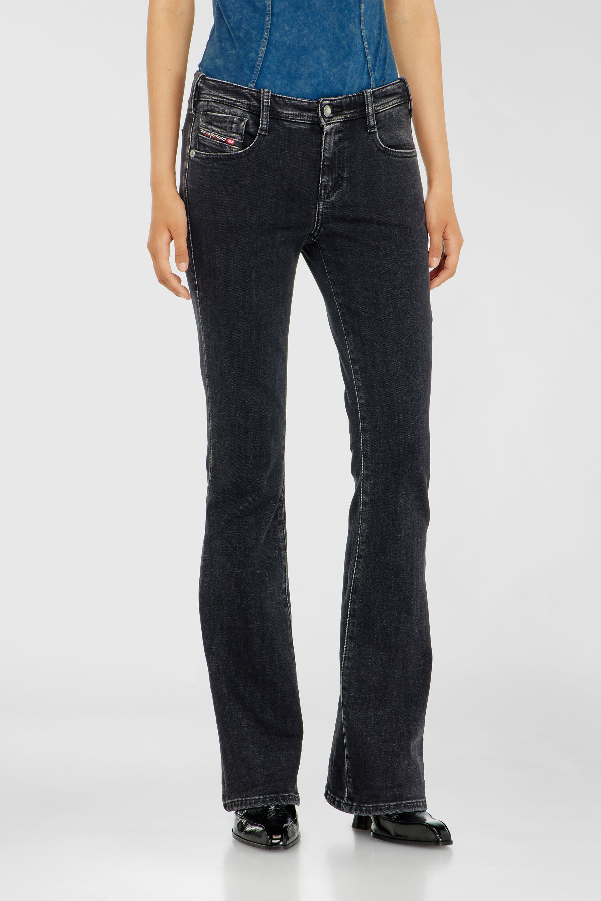 Diesel - Woman's Bootcut Jeans 1969 D-Ebbey 09P75, Black/Dark grey - 1