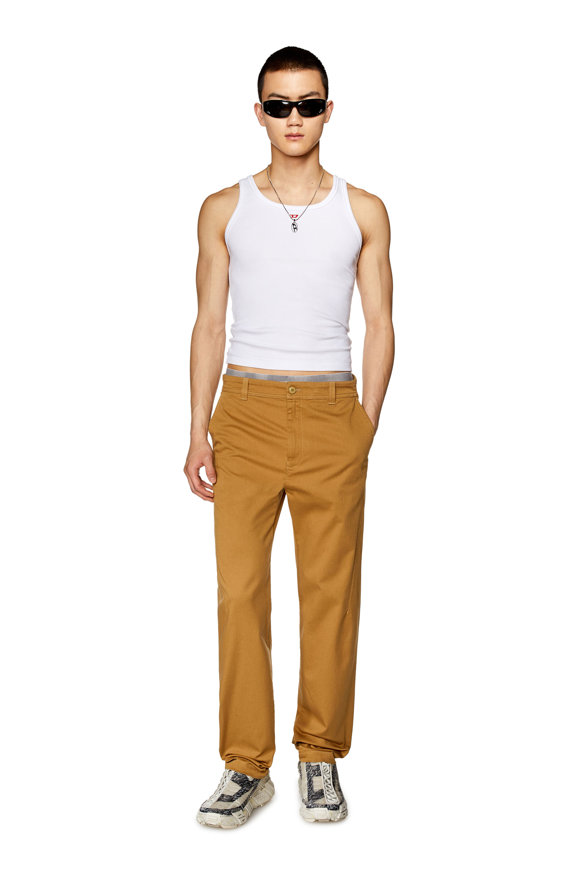 Diesel - P-DEAN, Man Chino pants in cotton gabardine in Brown - Image 2