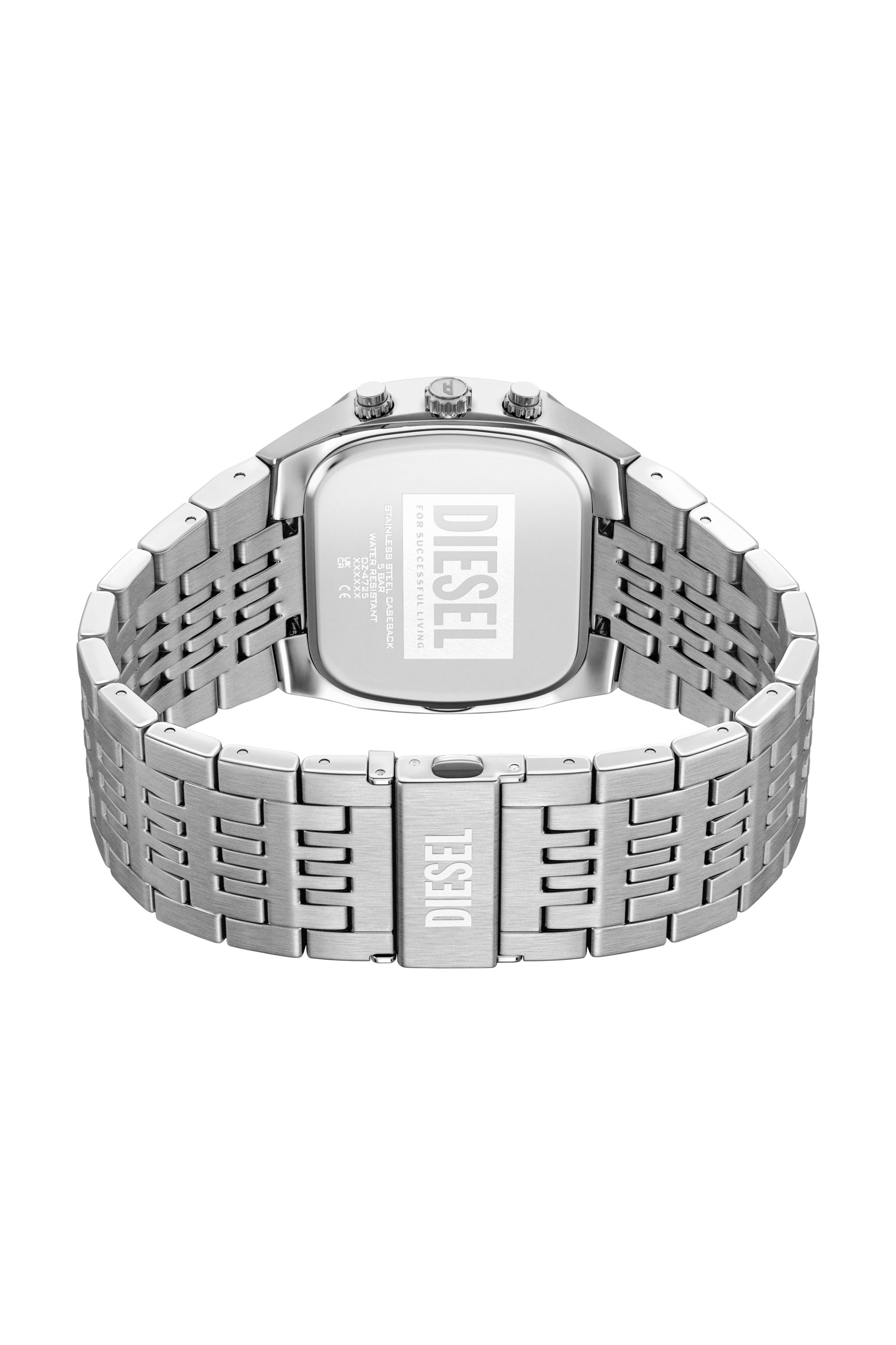 Diesel - DZ4725 WATCH, Man's Spiked cushion stainless steel watch in Silver - 4