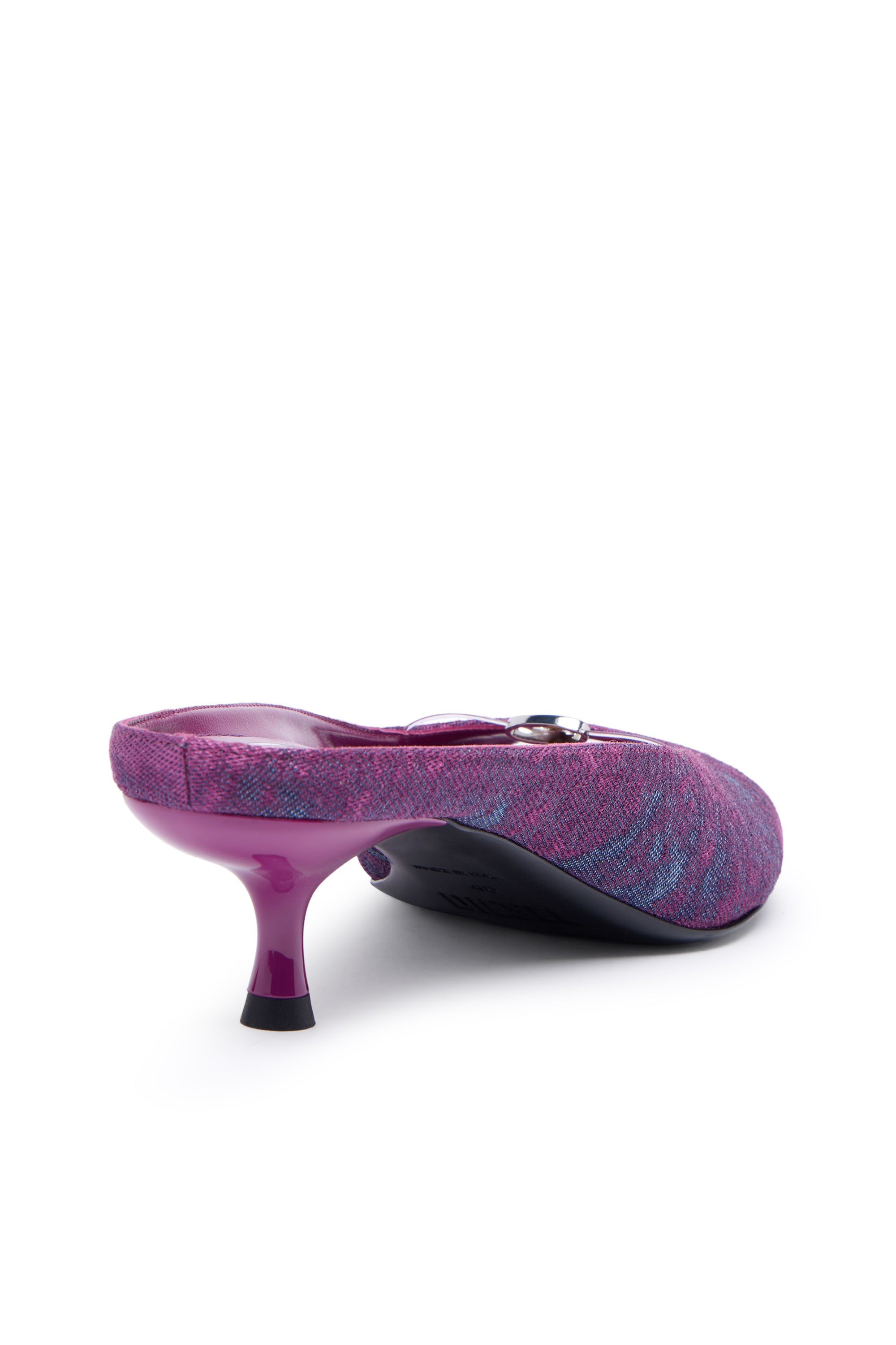 Diesel - D-DIAM'S-SA-40, Woman's D-Diam's-Low denim mule with floating Oval D in Violet - 4