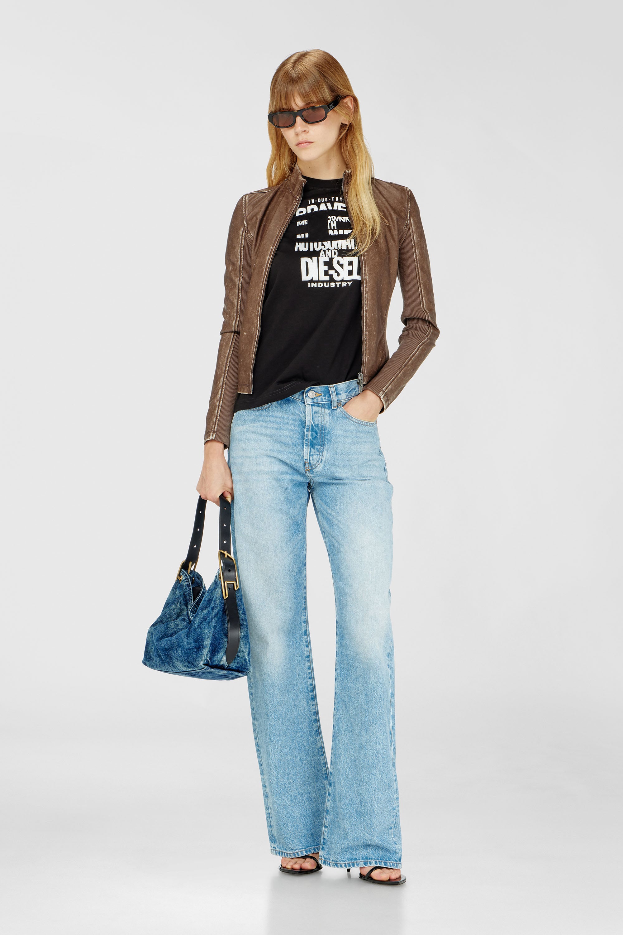 Diesel - T-REG-ZAL-V2, Woman's Cotton T-shirt with graphic print in Black - 2
