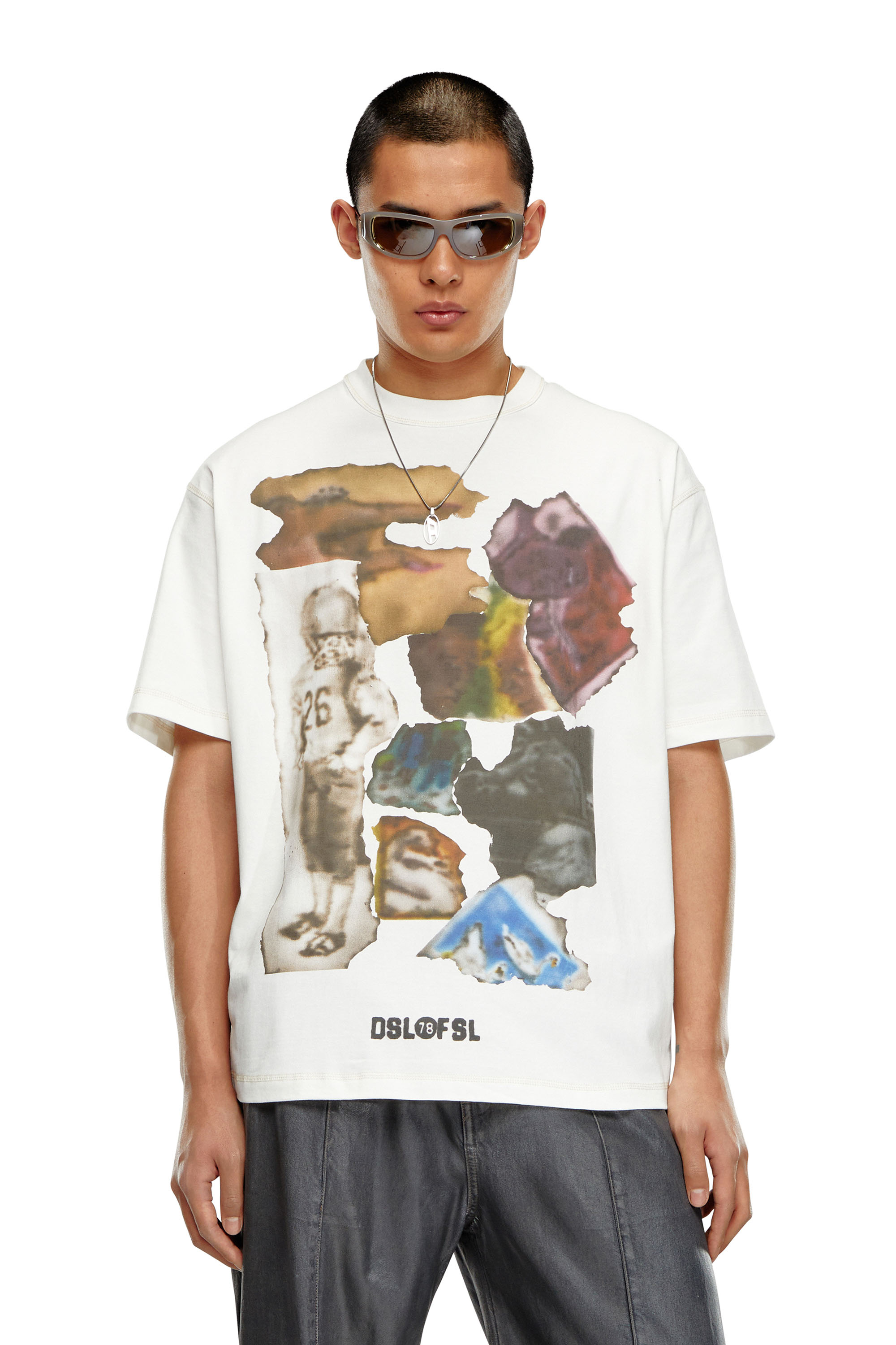 Diesel - T-WASH-N3, Man T-shirt with airbrush print in White - Image 1