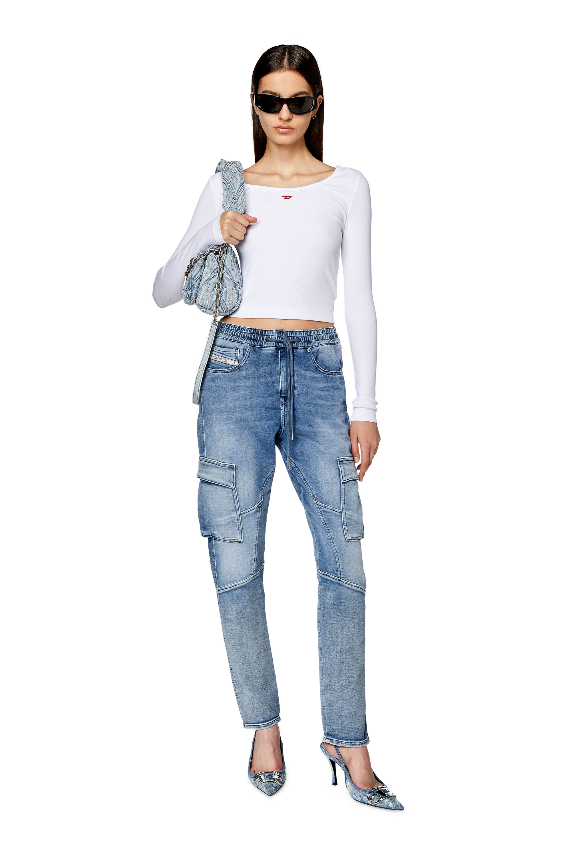 Diesel - Slim 2051 D-Ursy Track Denim 068FL, Medium blue - Image 4