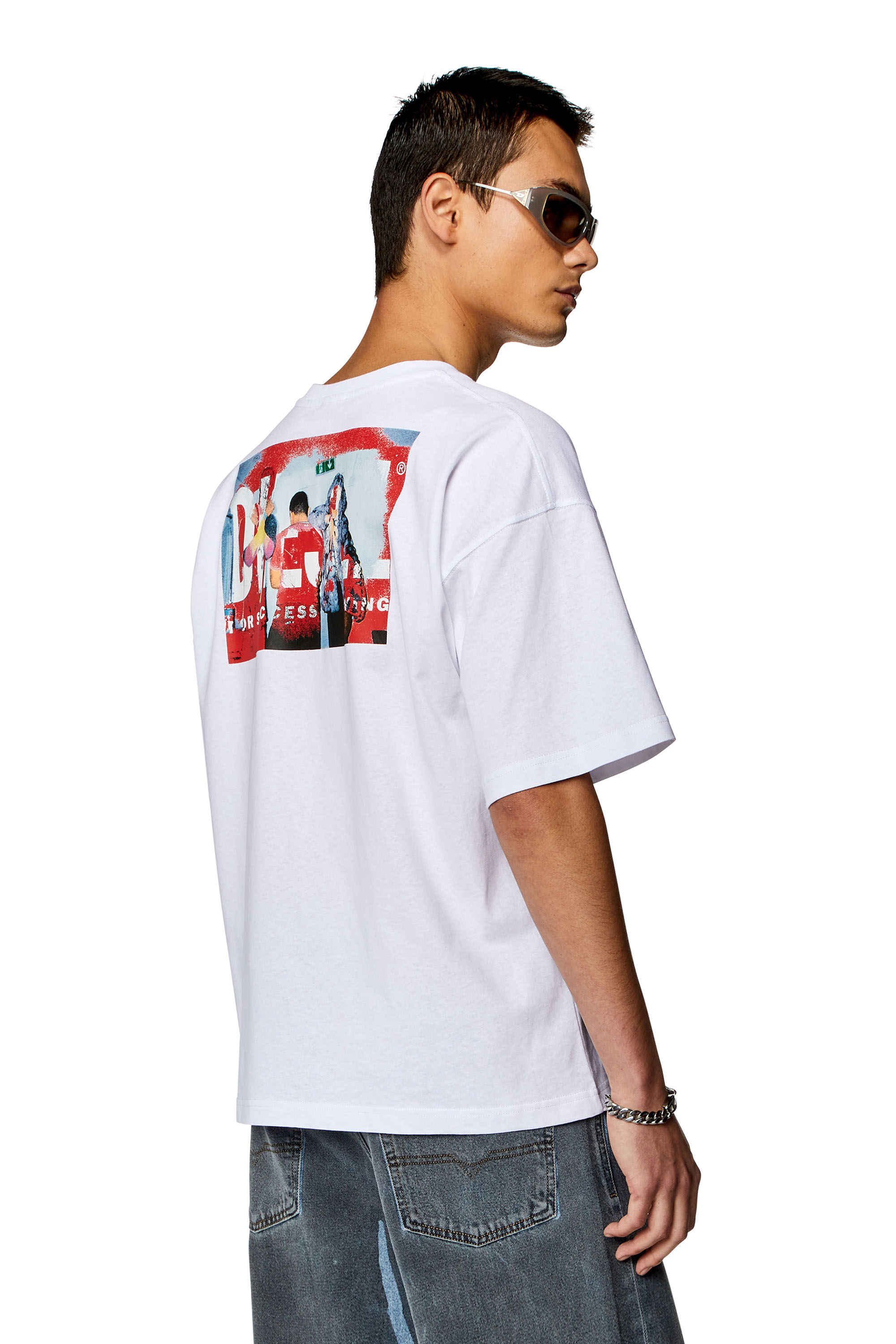 Diesel - T-BOXT-N11, Man T-shirt with photo print logo in White - Image 1