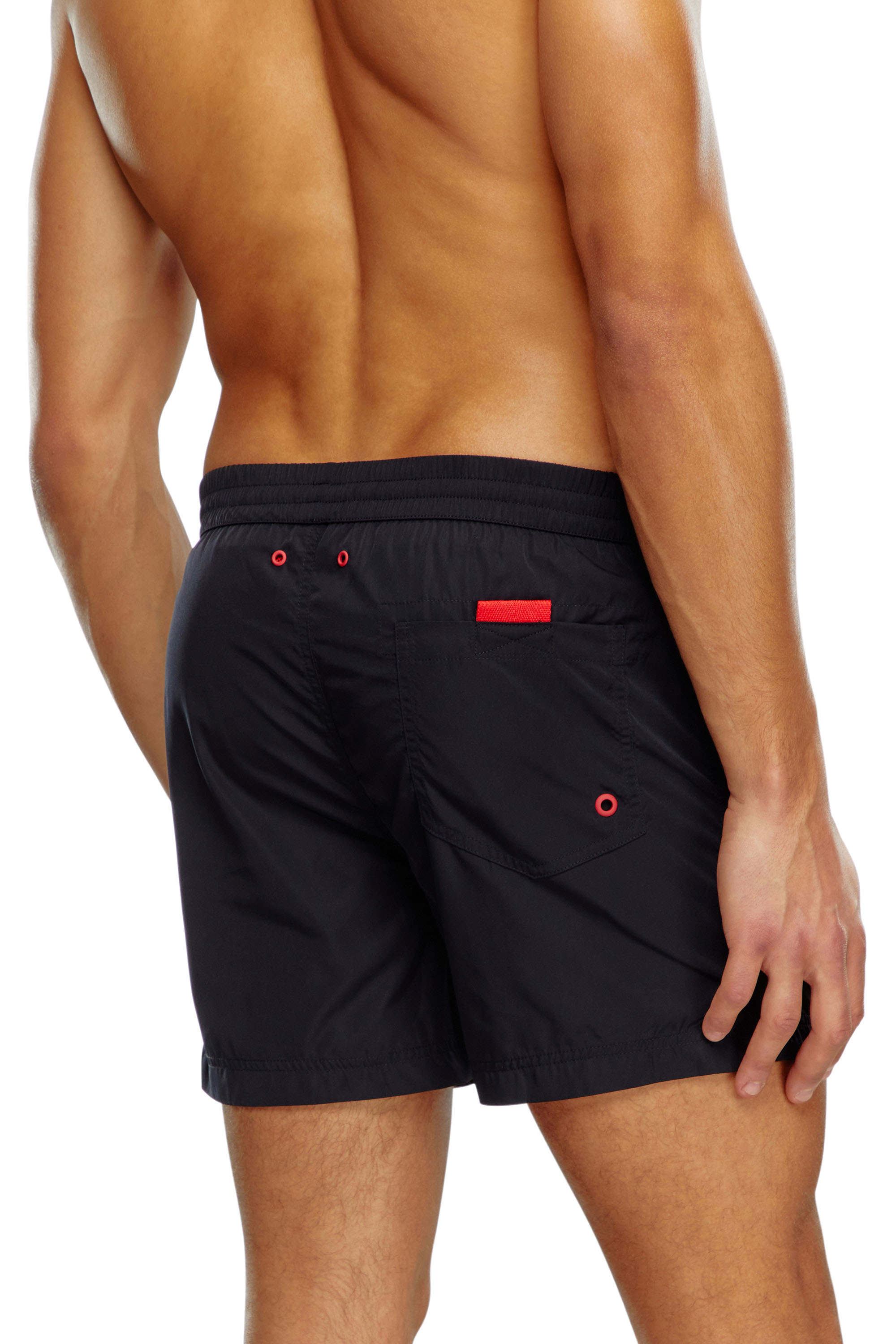 Diesel - BMBX-KEN-37, Man's Mid-length swim shorts with tonal logo in Black - 3