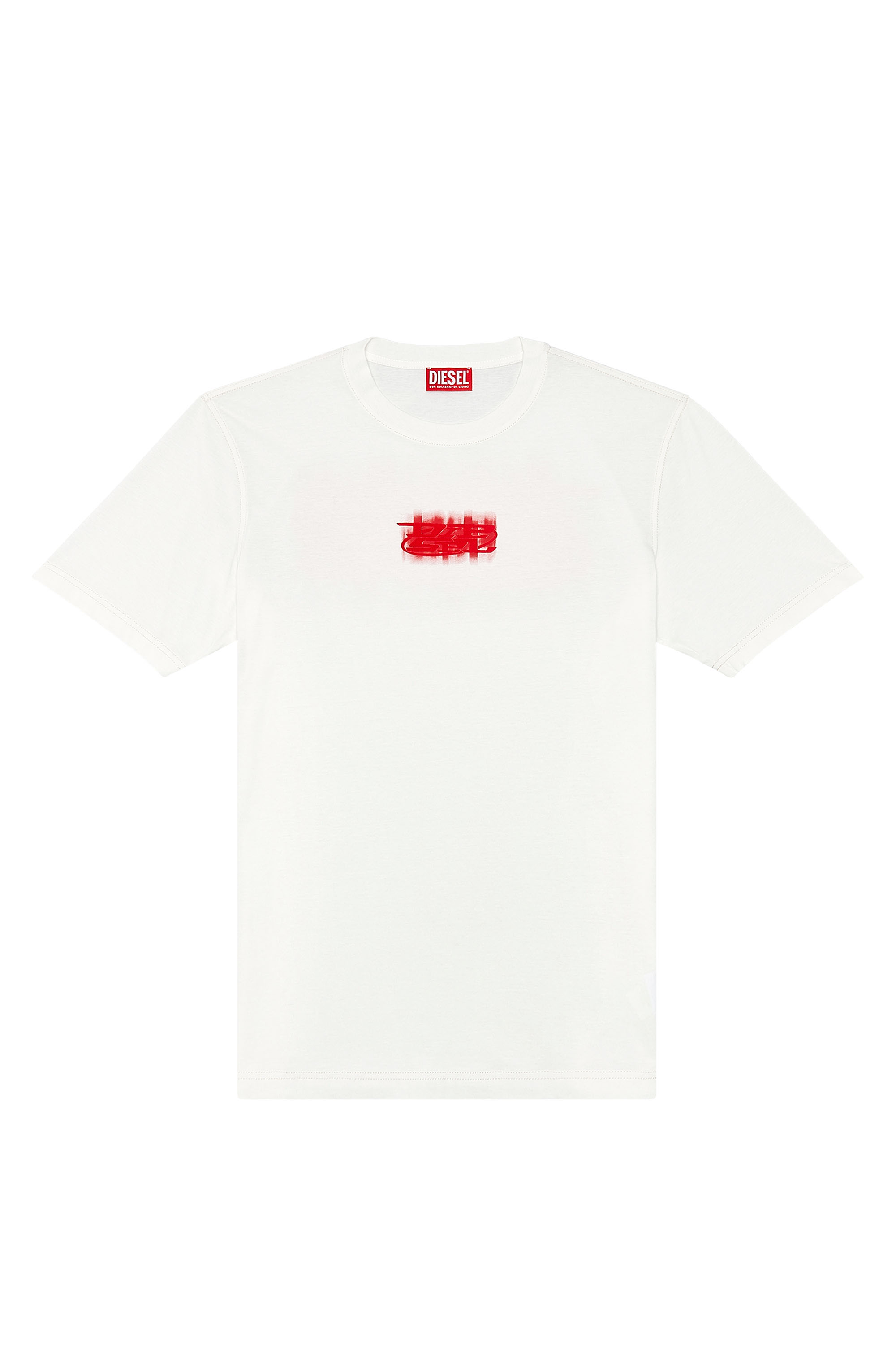 Diesel - T-JUST-N4, Man Logo-flocked T-shirt in organic cotton in White - Image 3