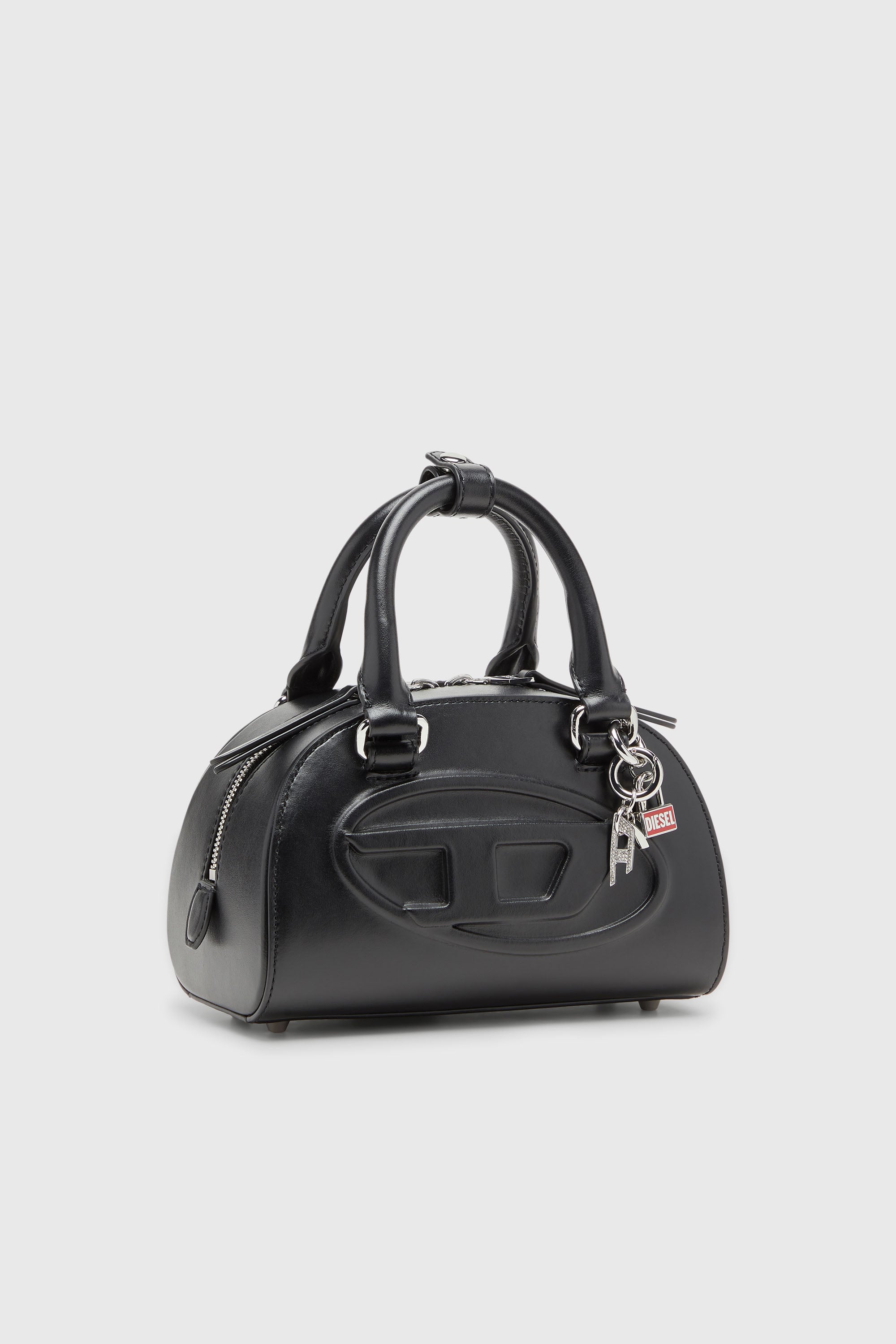 Diesel - 1DR DOME TOP HANDLE, Woman's 1DR Dome-Leather bowling bag in Black - 2