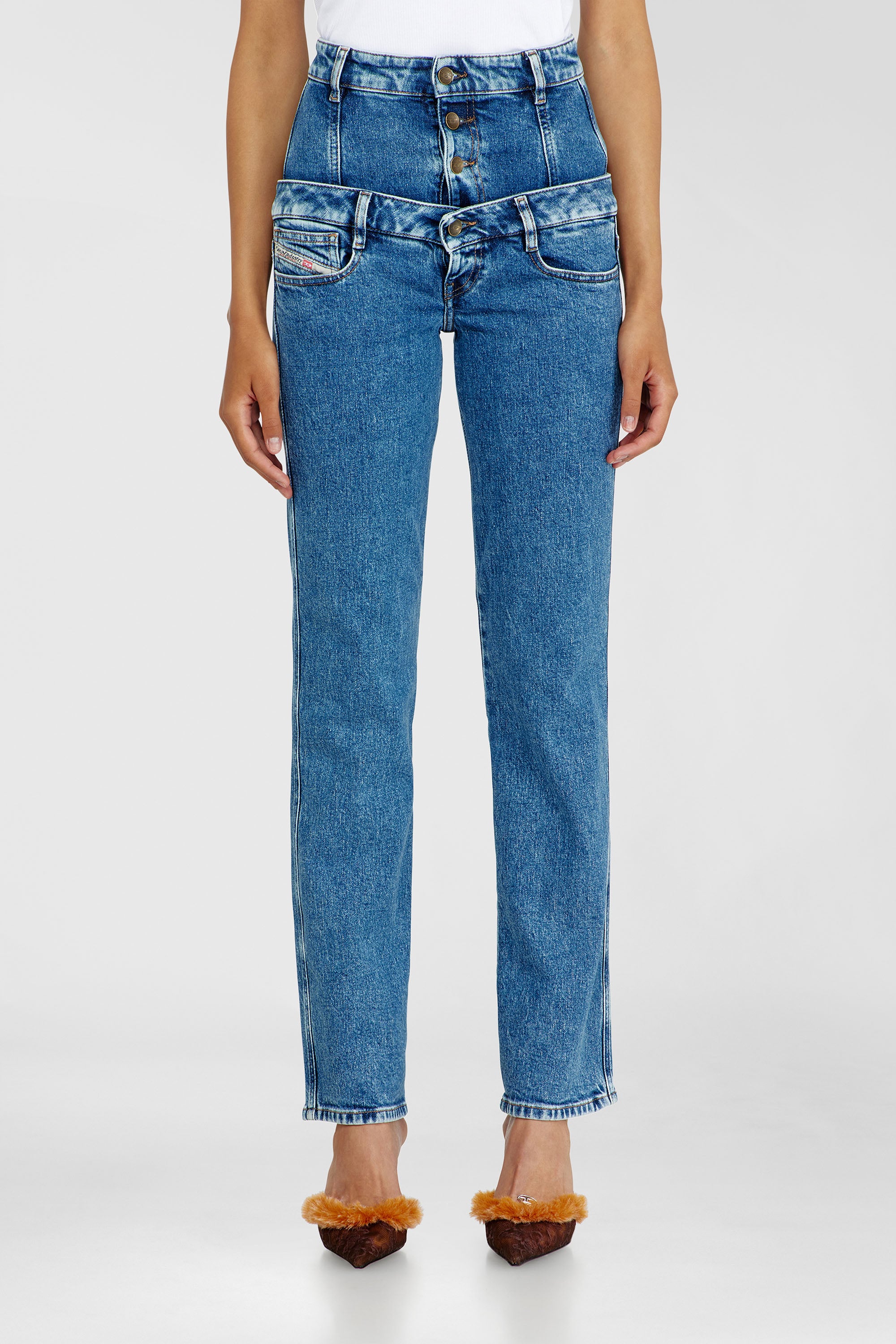 Diesel - Woman's Slim Jeans D-Fynora 007EU, Medium blue - 1